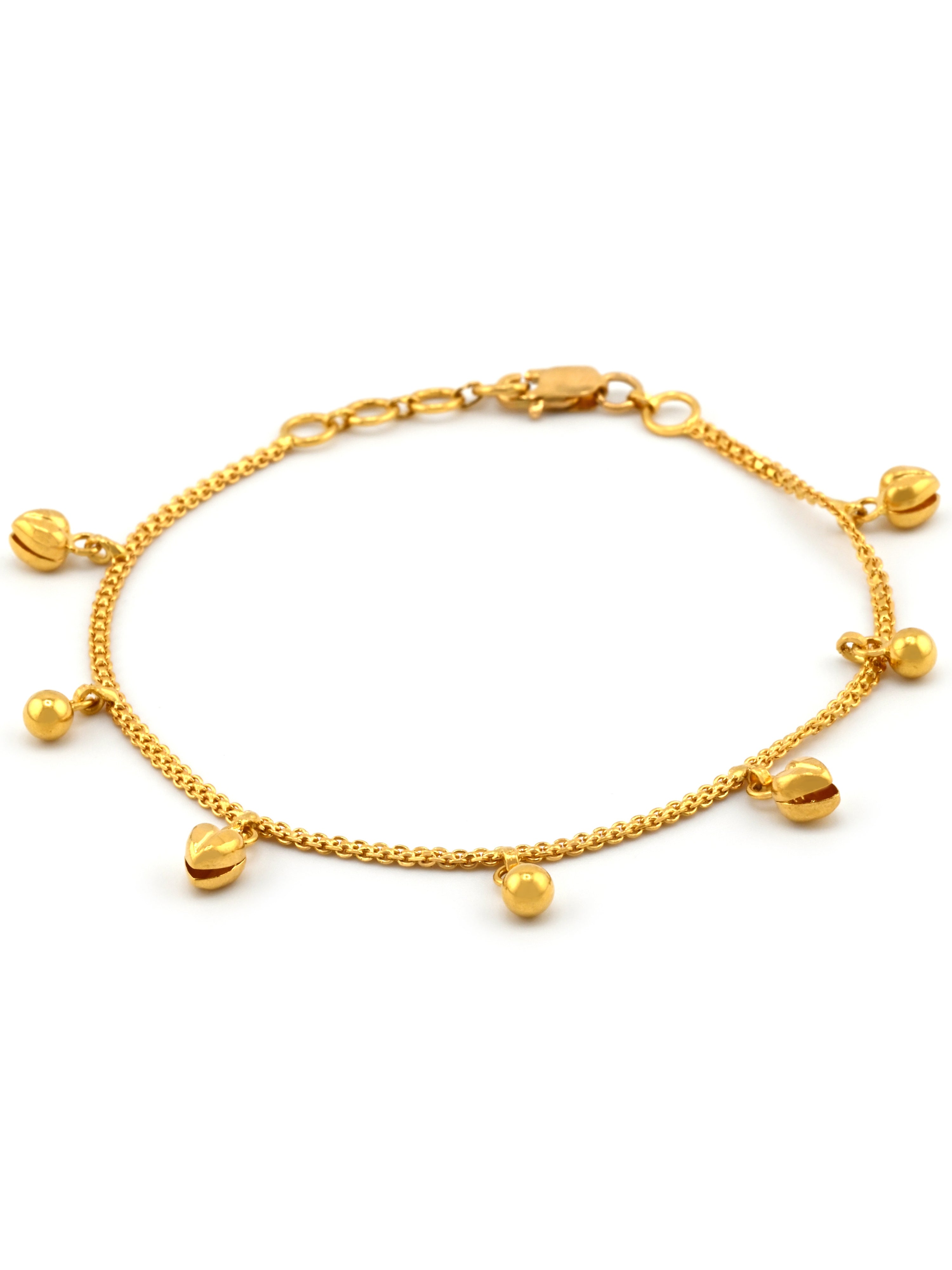 22ct Gold Charm Ladies Bracelet