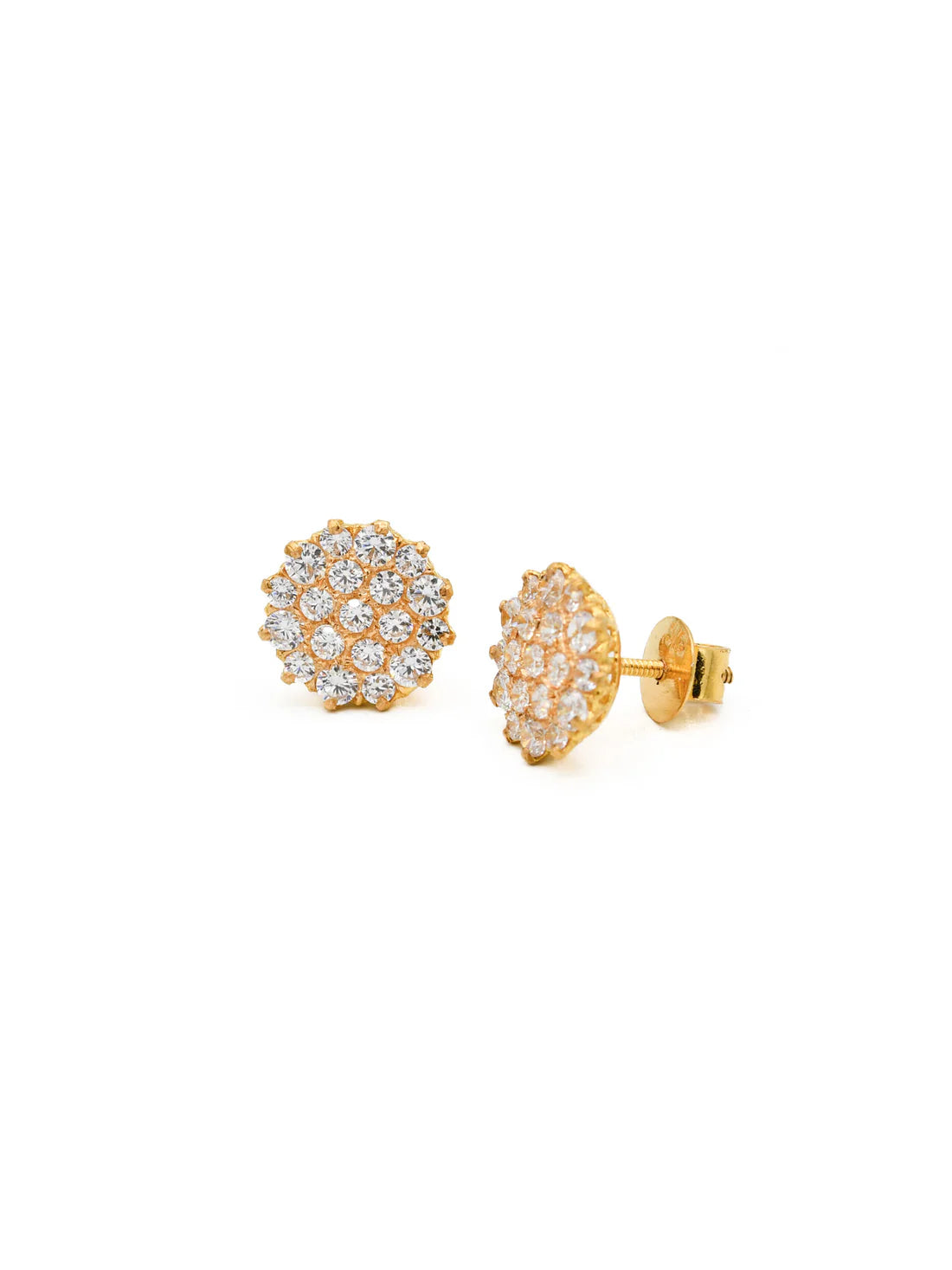 22ct Gold CZ Stud Earrings