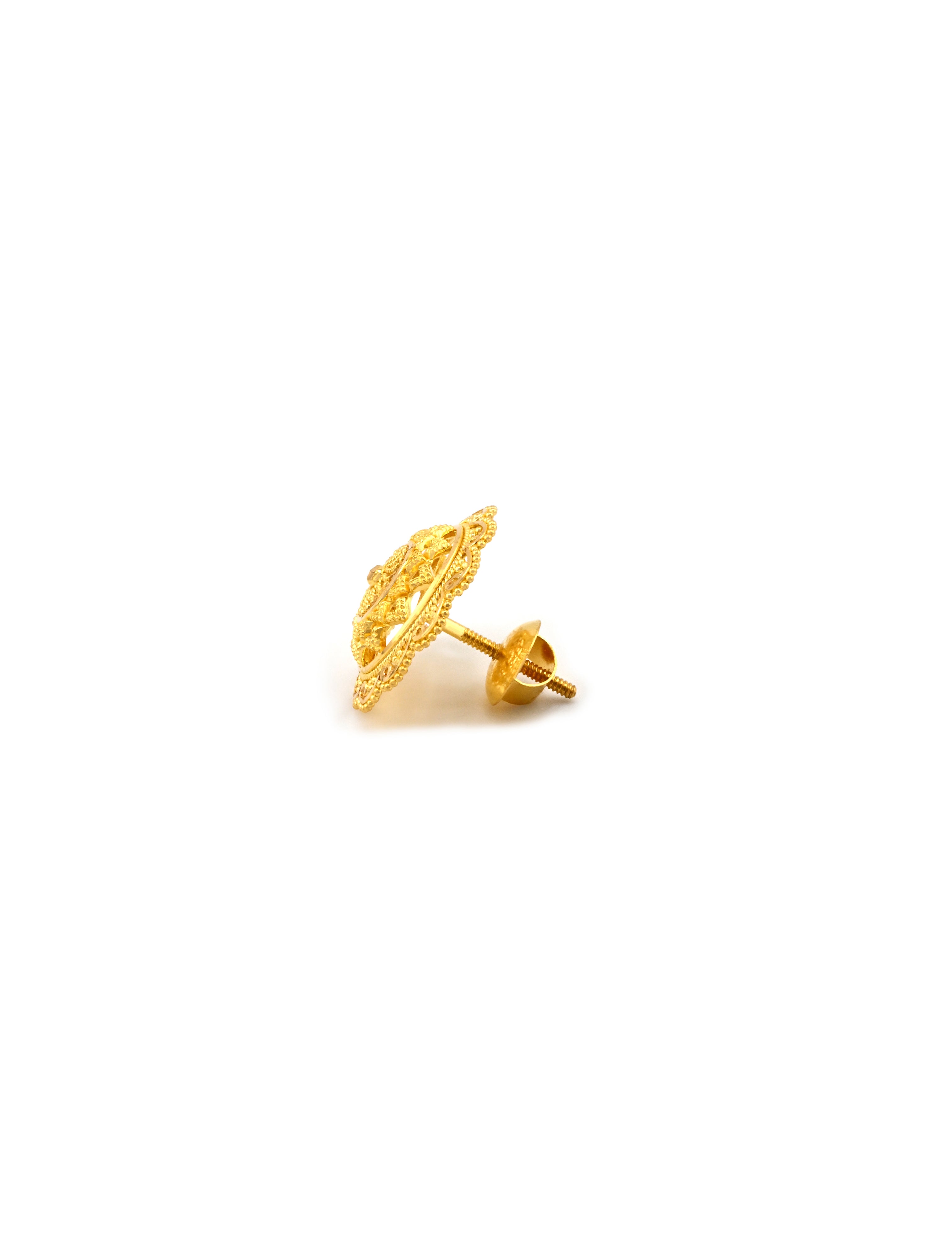22ct Gold Filigree Top Earrings