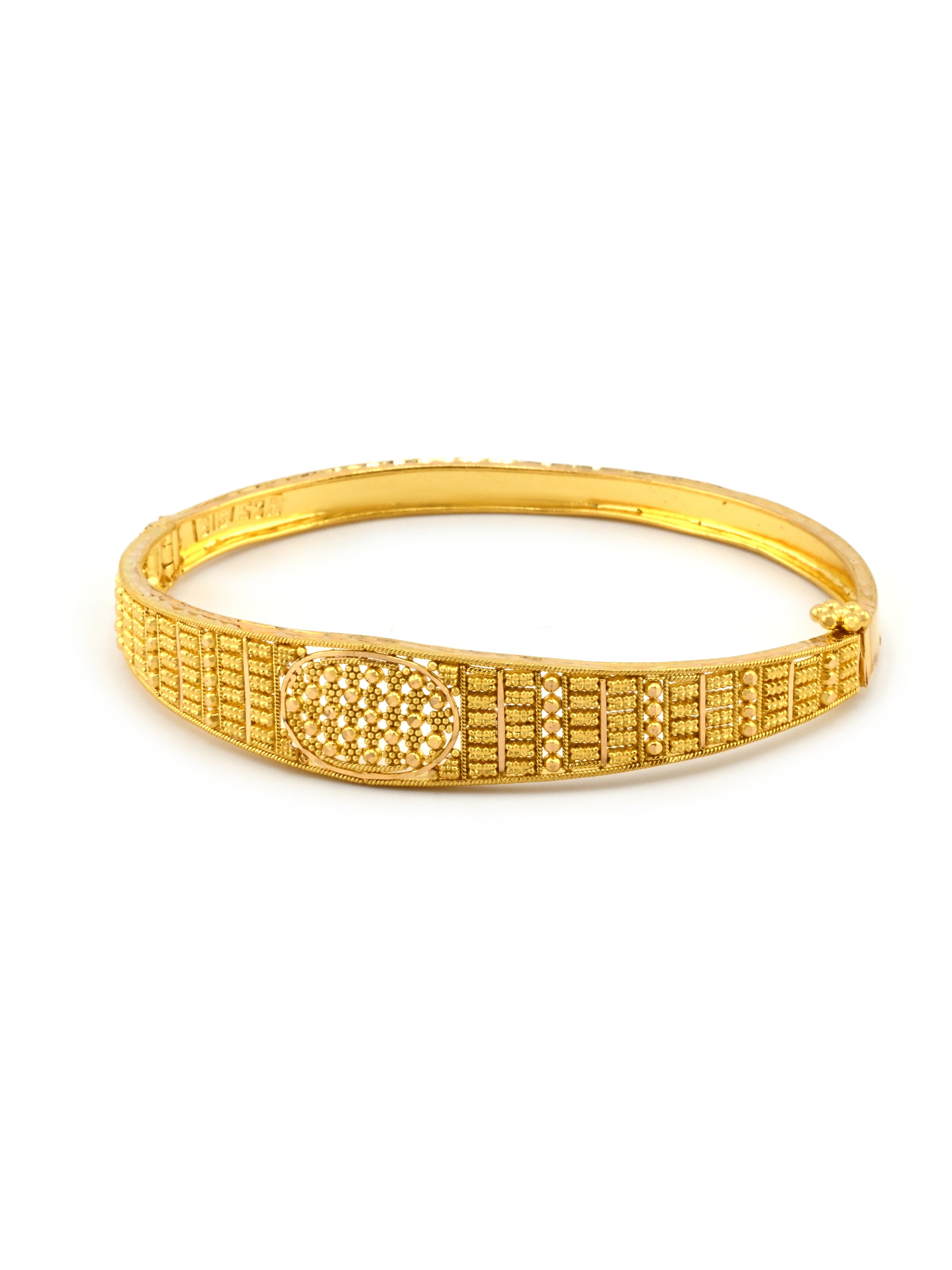 22ct Gold Filigree 1 Piece Screw Bangle