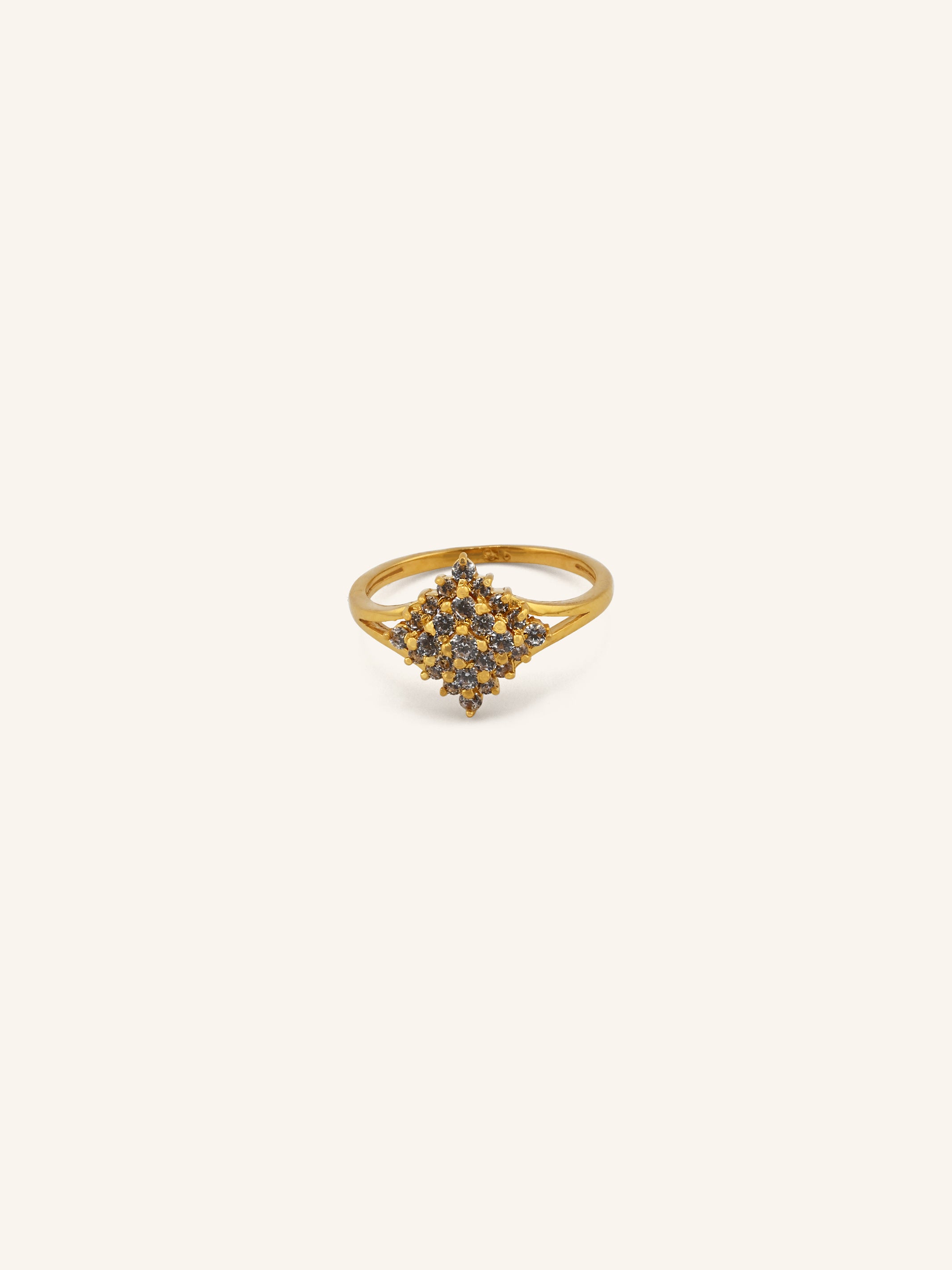 22ct Gold CZ Ladies Ring