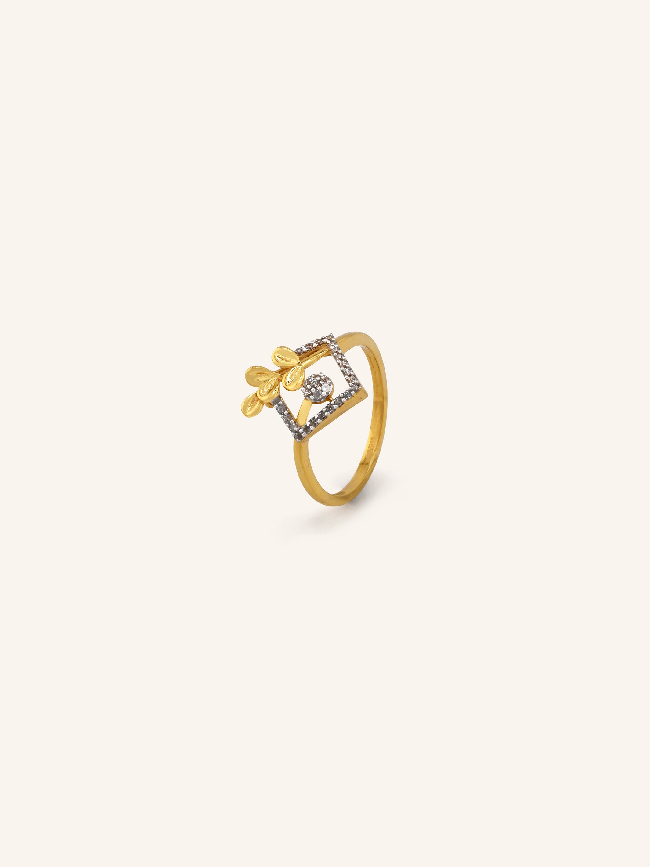 22ct Gold CZ Ladies Ring