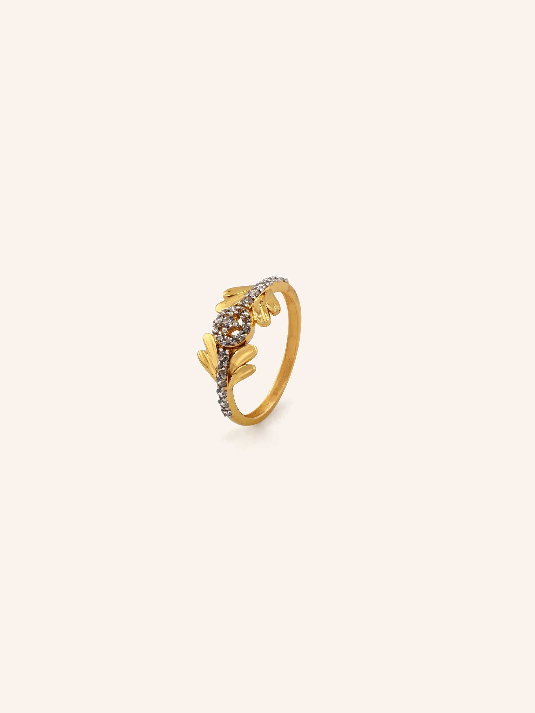 22ct Gold CZ Ladies Ring