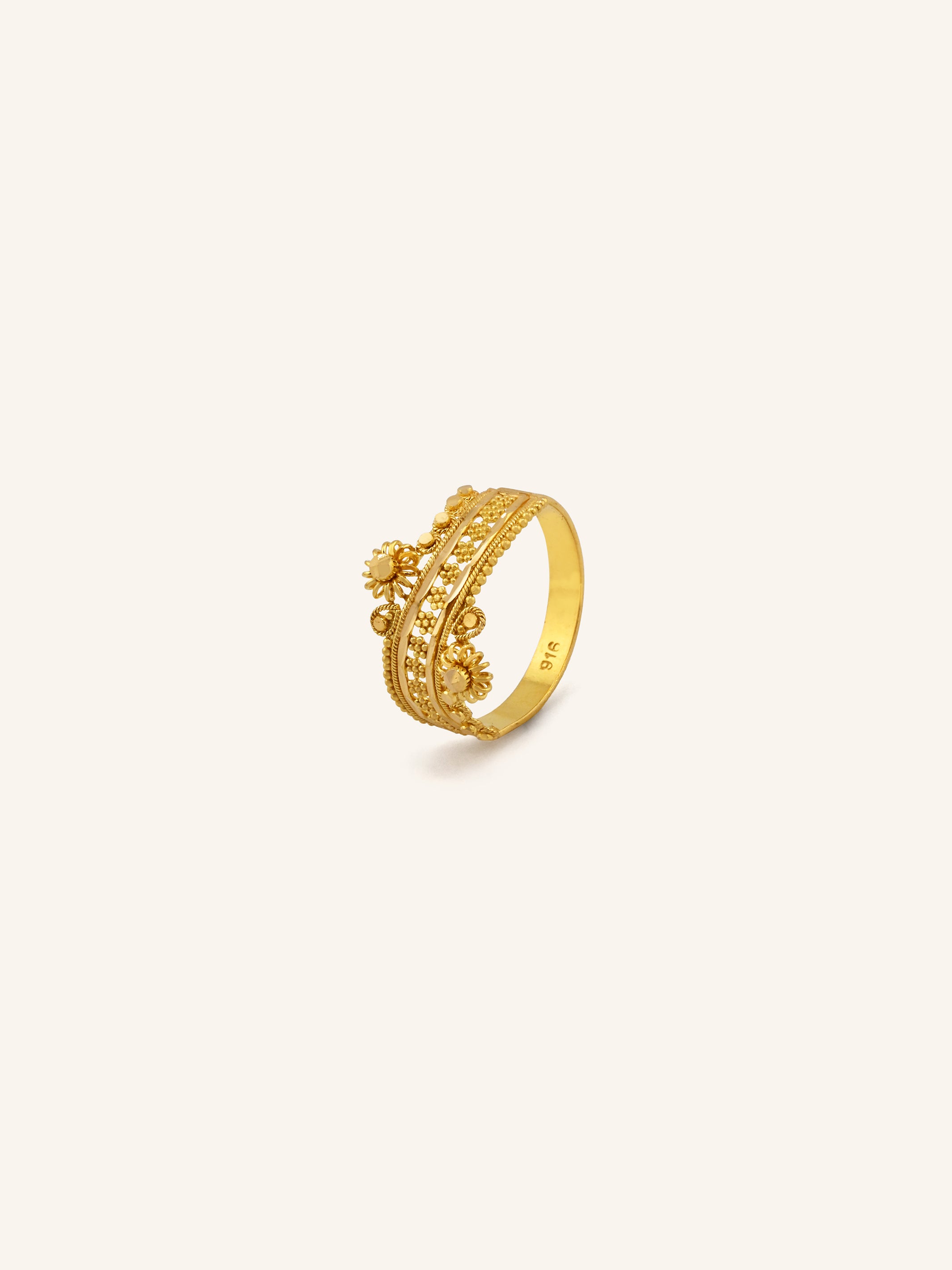 22ct Gold Filigree Ladies Ring