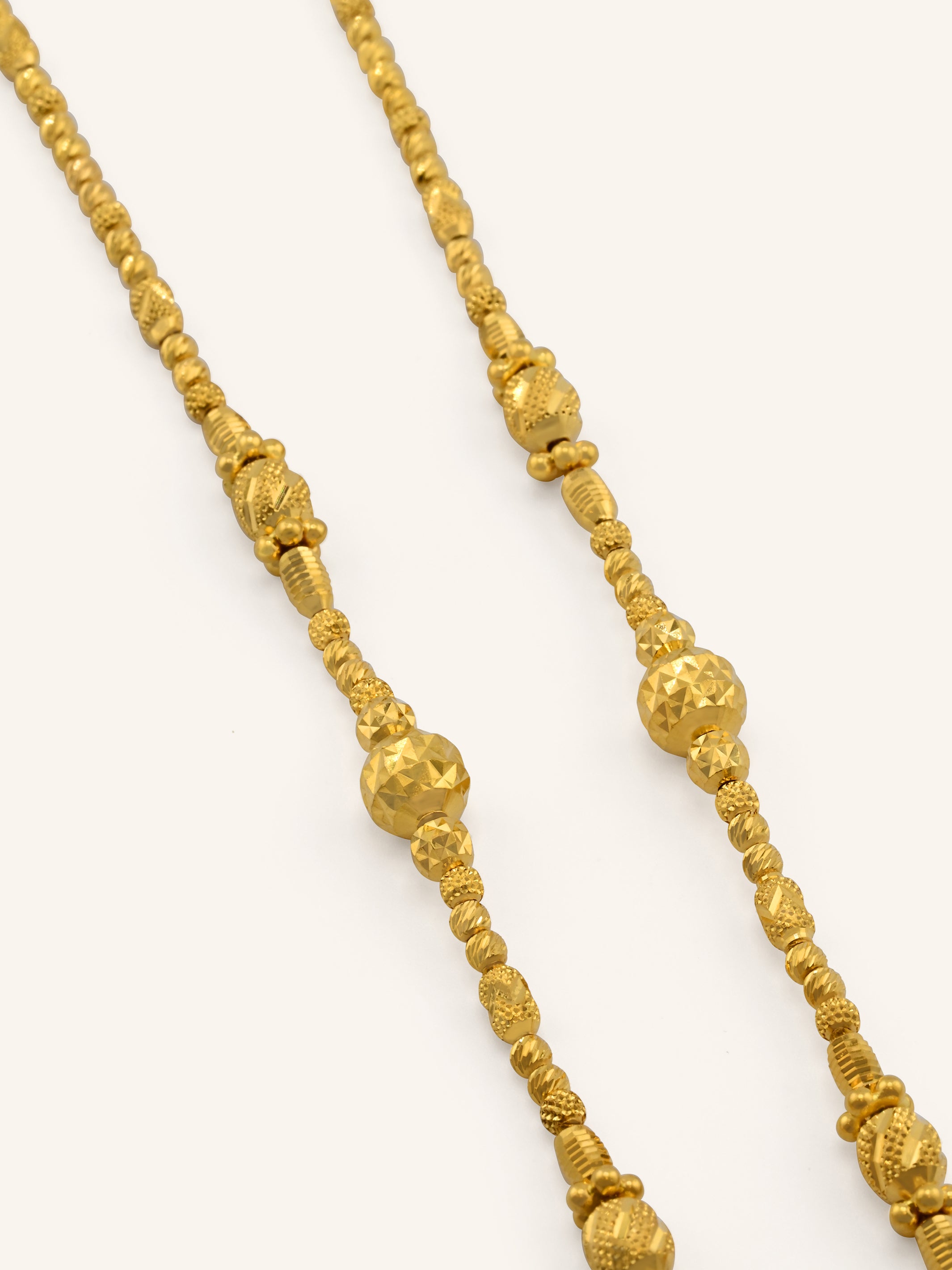 22ct Gold Ball Long Fancy Chain with Hanging