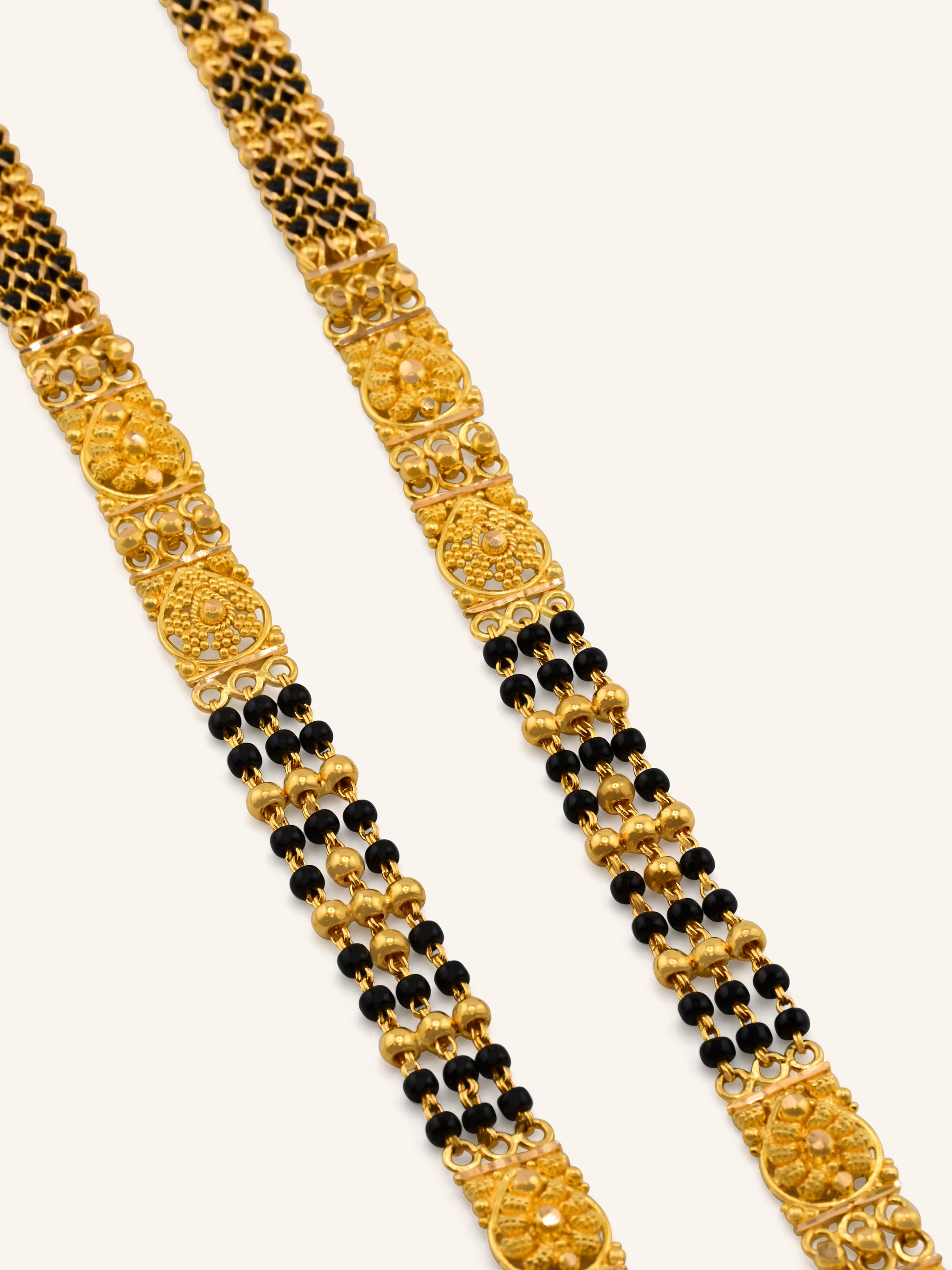 Elegant 22ct Gold 3 Row Long Mangal Sutra