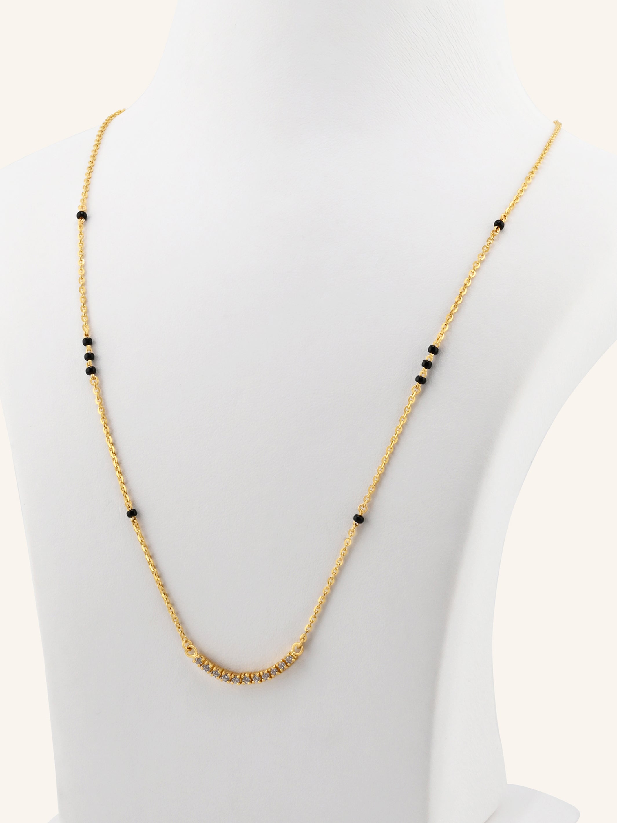 22ct Gold CZ Modern Mangal Sutra