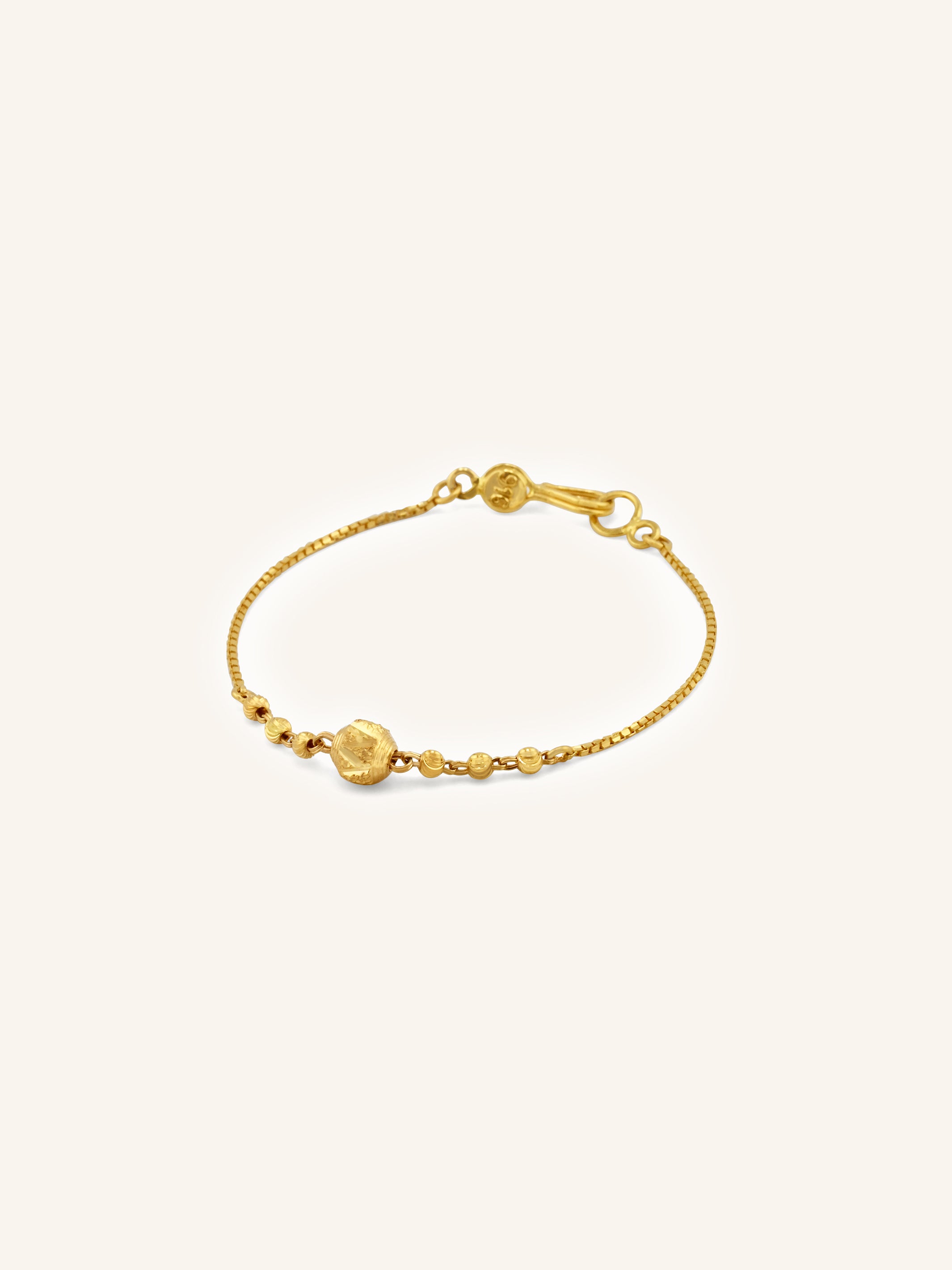 22ct Gold Ball Baby Bracelet