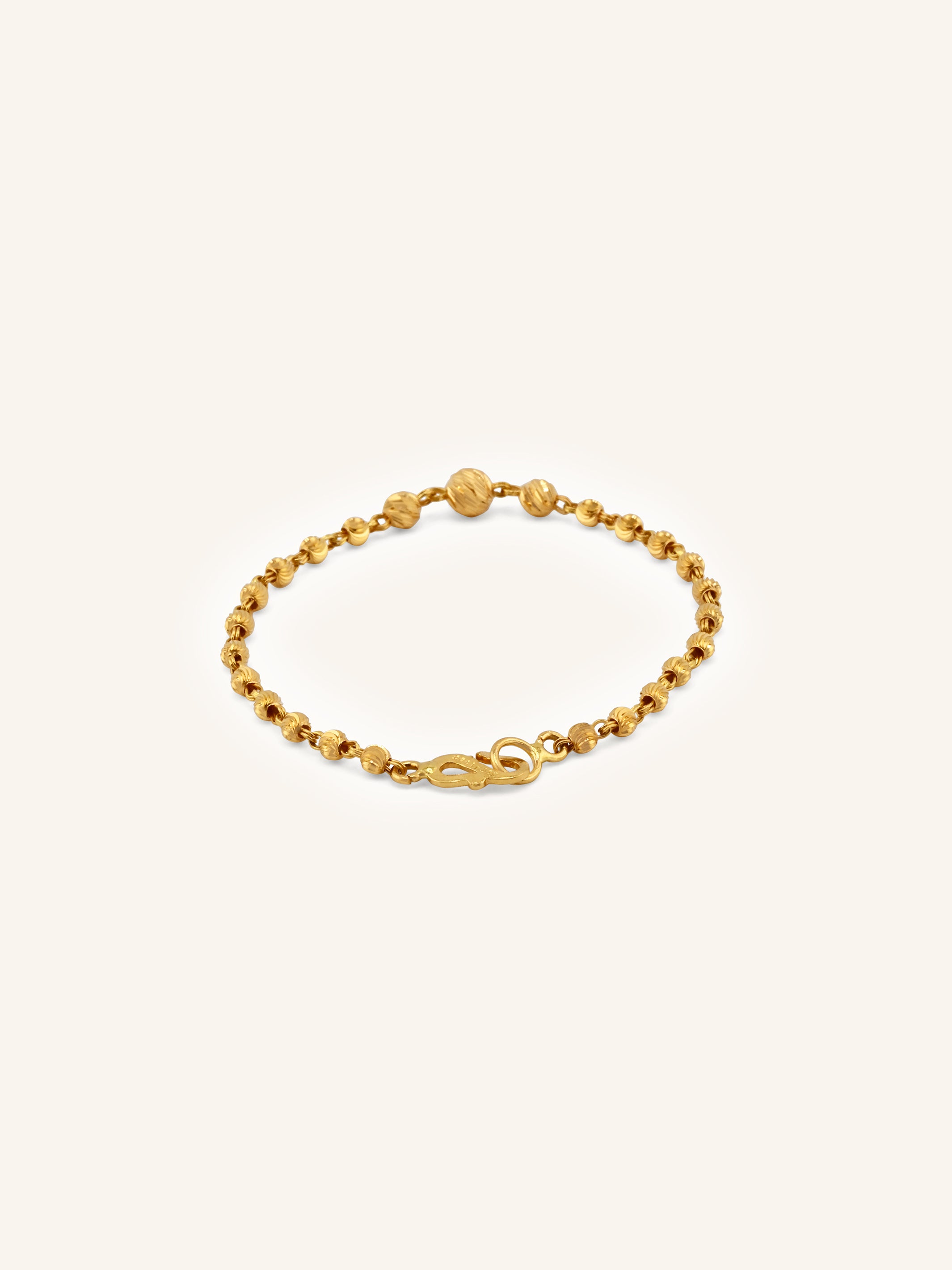 Treasured 22ct Gold Ball Baby Bracelet