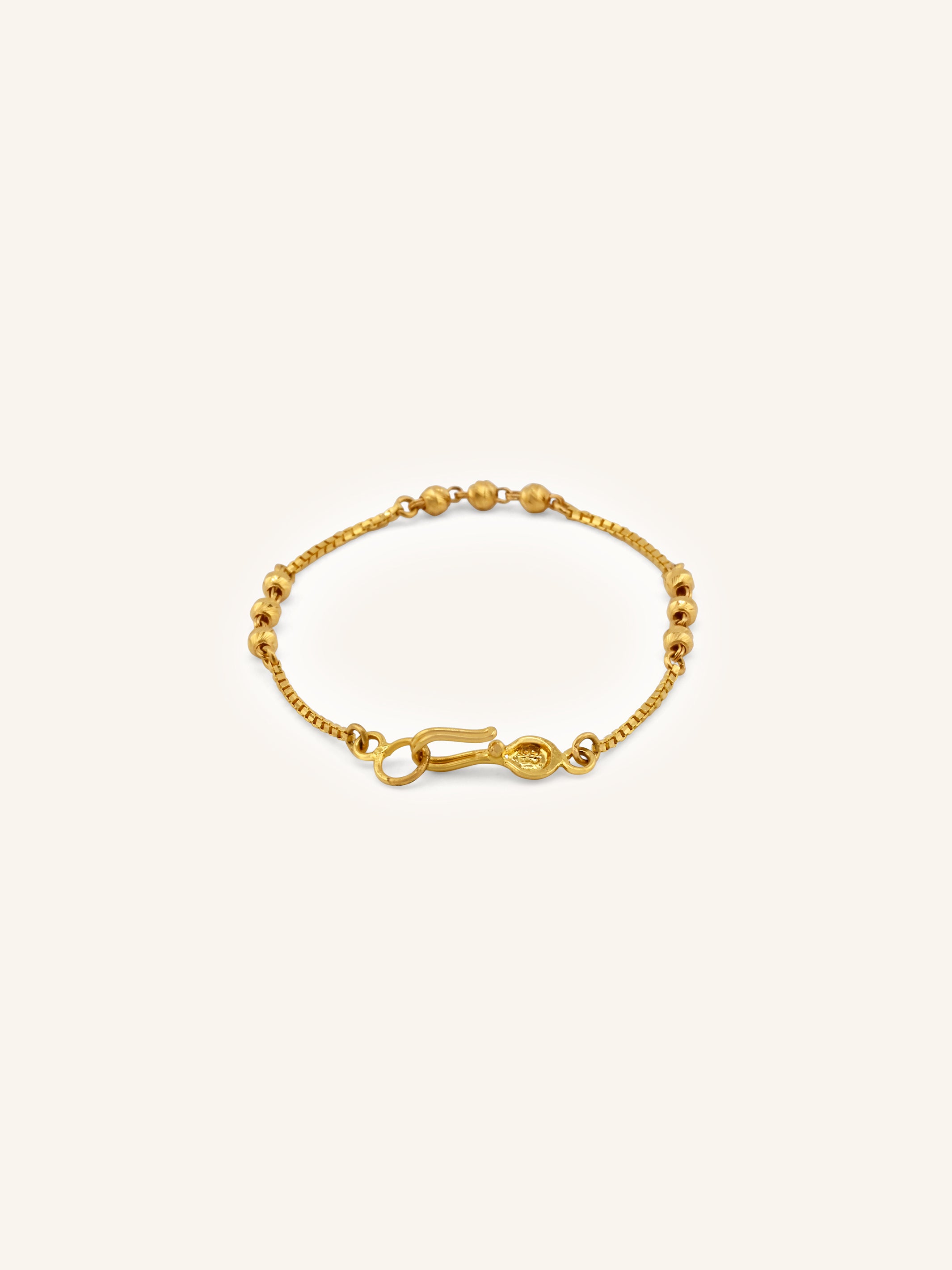 Adorable 22ct Gold Ball Baby Bracelet