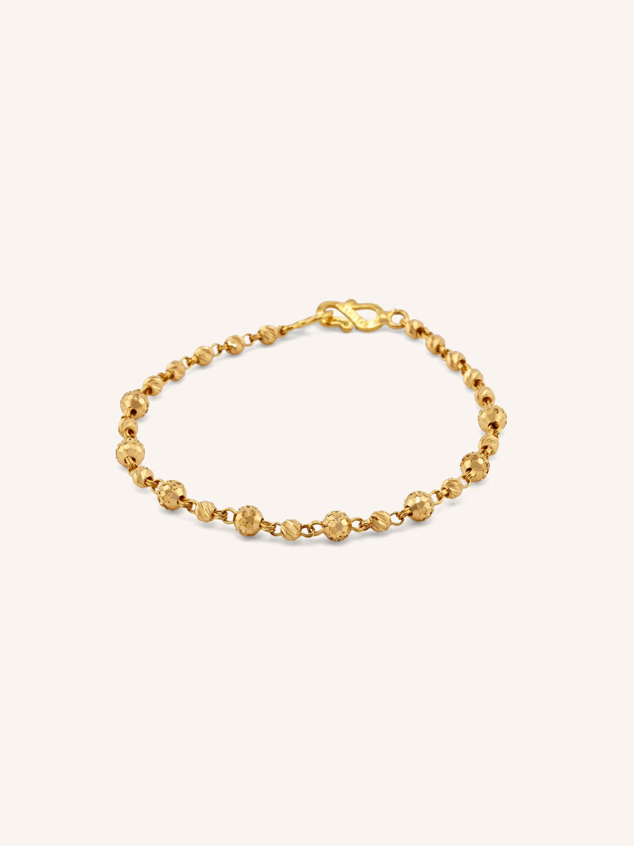 Adorable 22ct Gold Ball Baby Bracelet