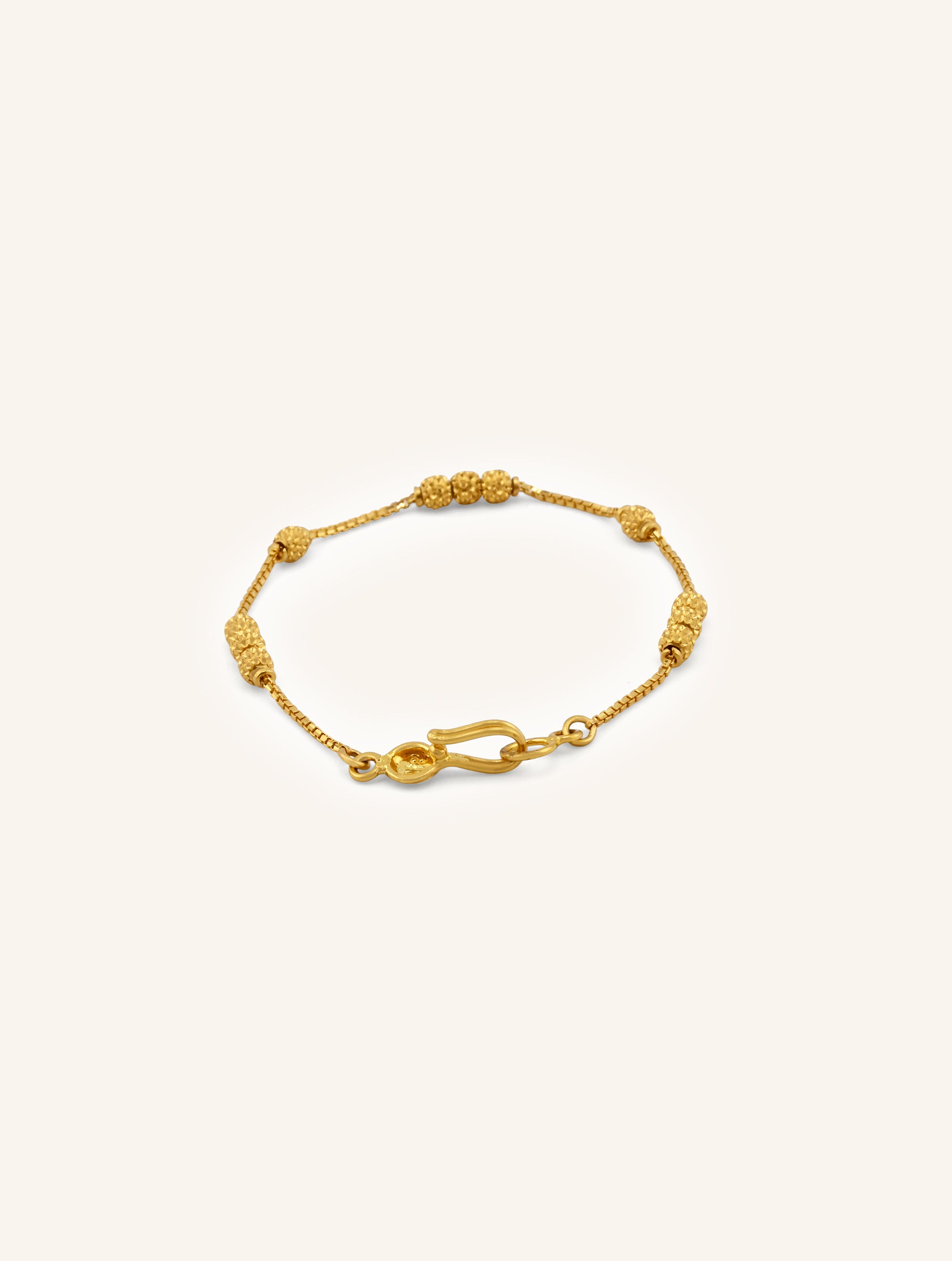 Elegant 22ct Gold Ball Baby Bracelet