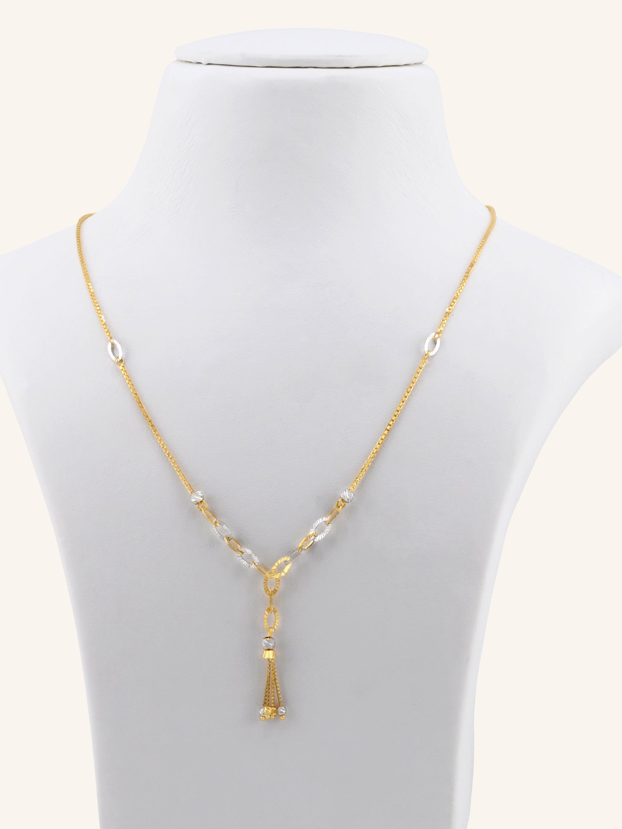 22ct Gold Two Tone Fancy Chain