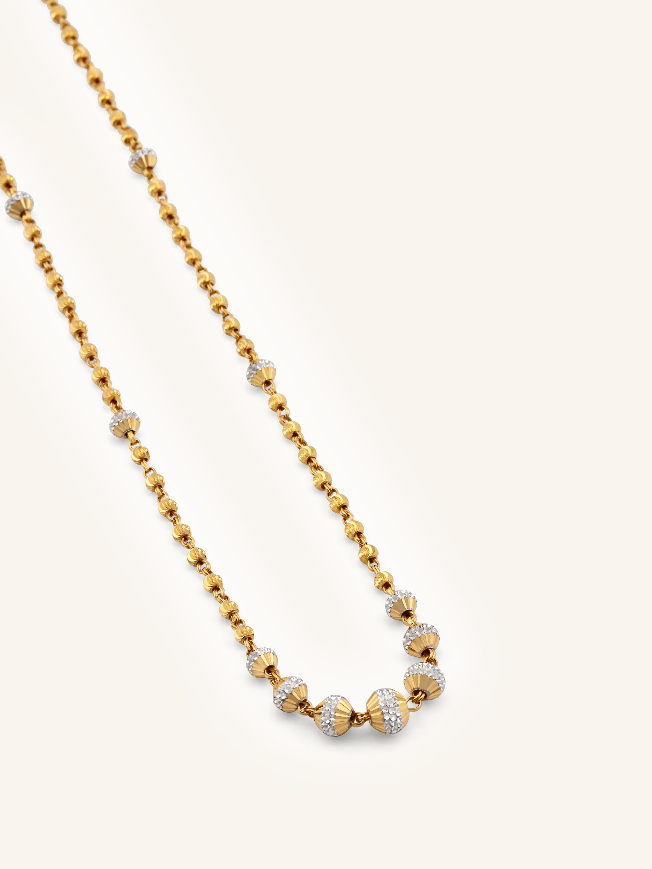 22ct Gold Two Tone Ball Chain