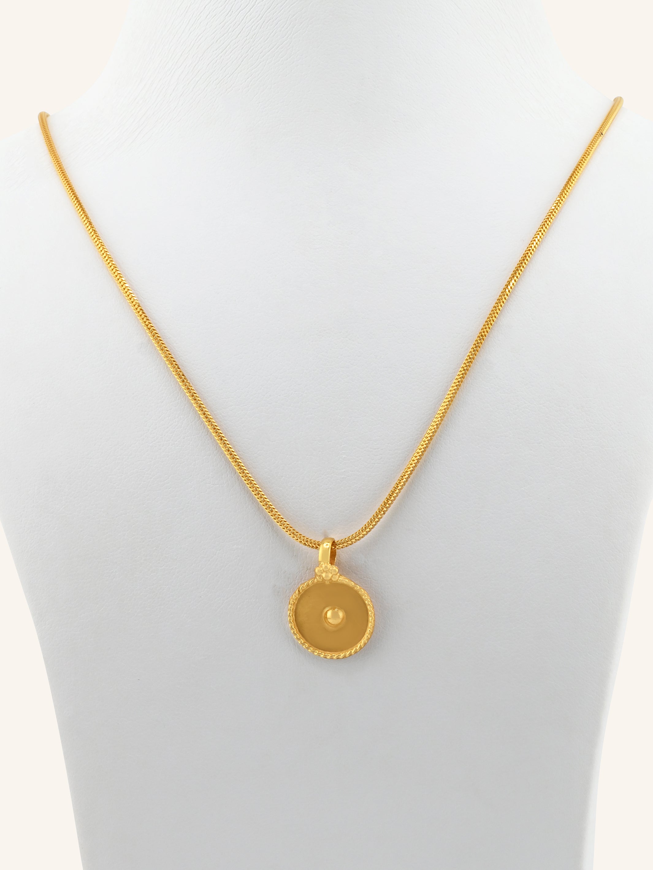22ct Gold Round Tali Pendant