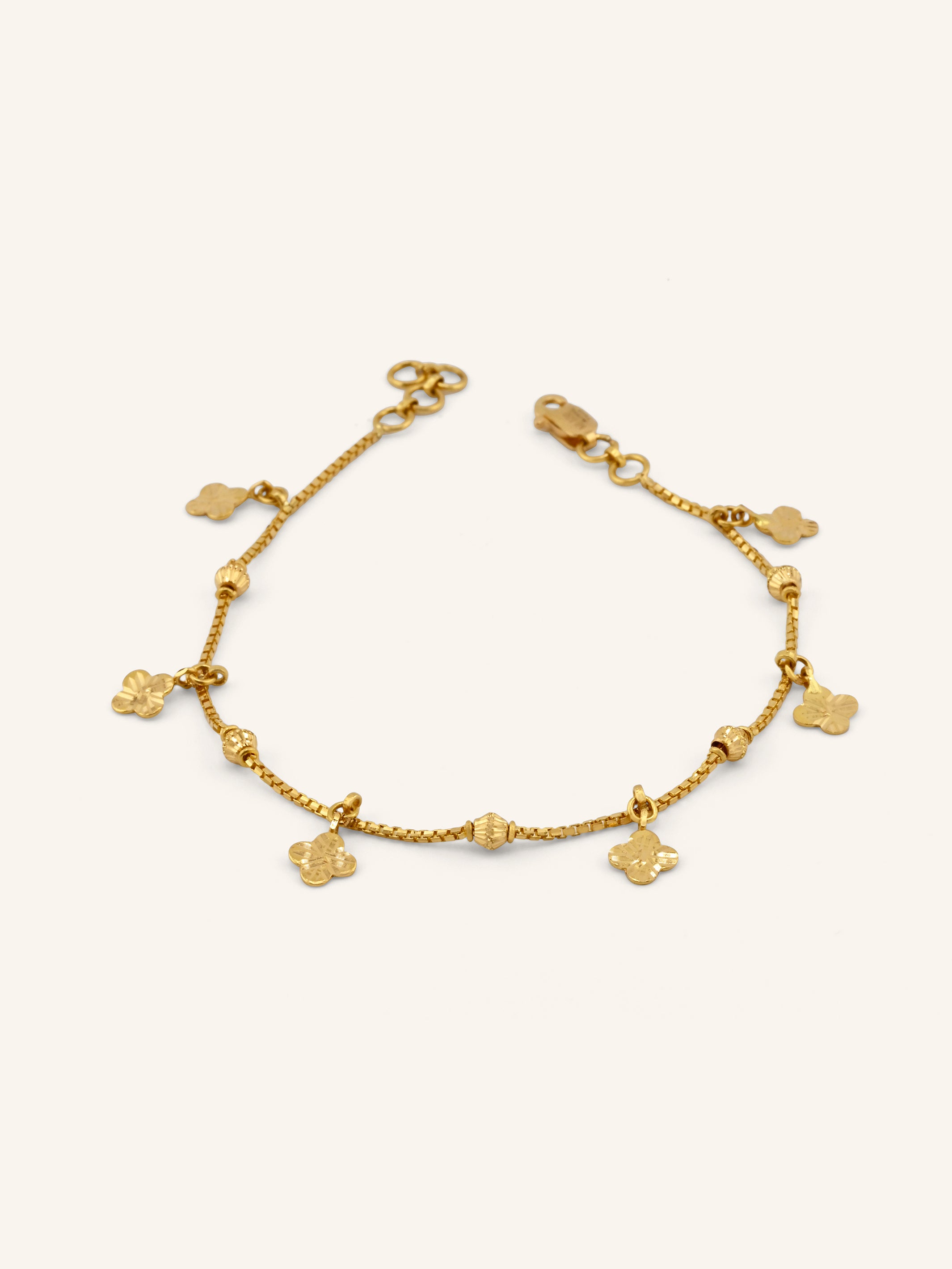 22ct Gold Charm Ladies Bracelet