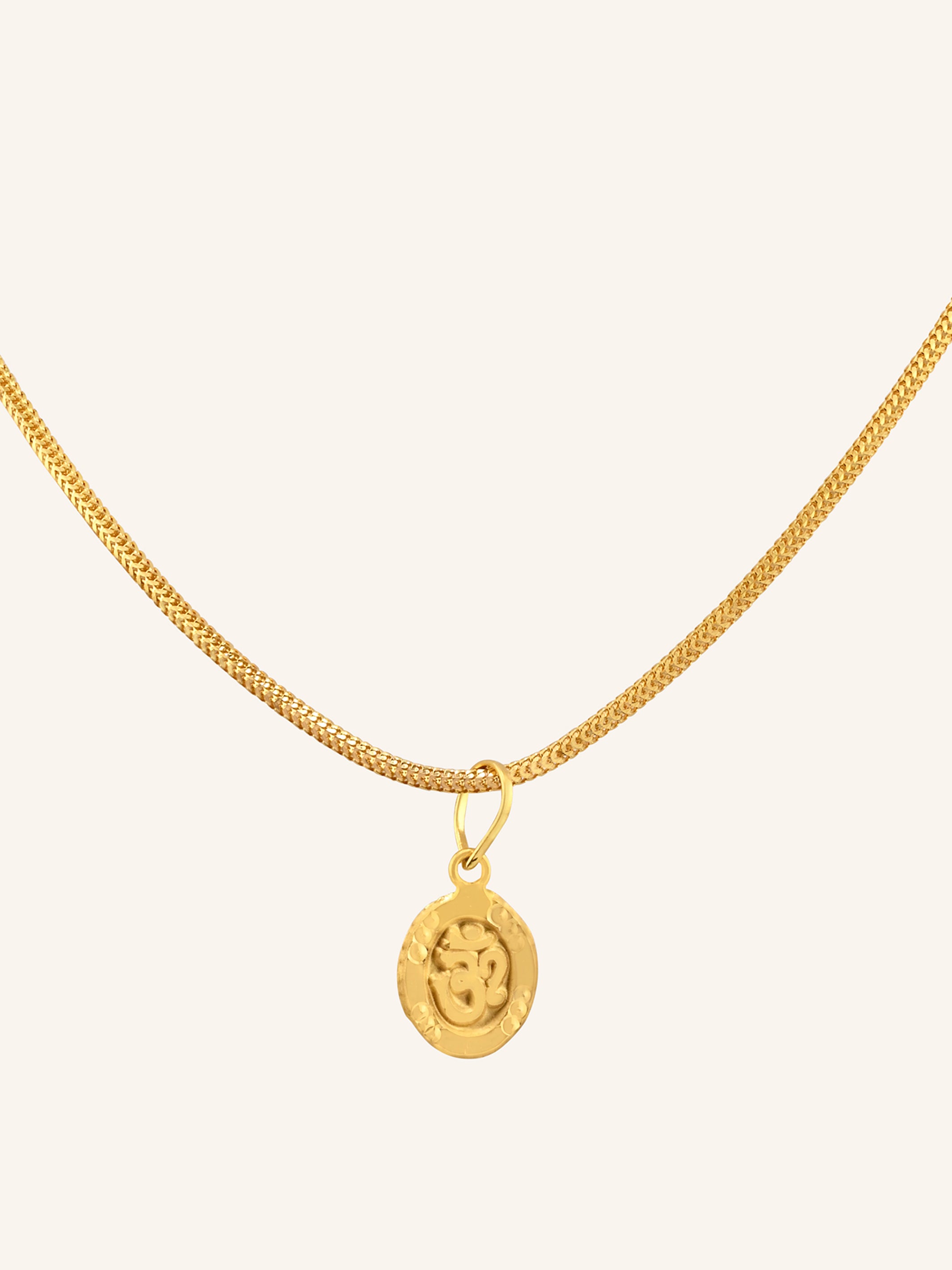 22ct Gold Om Light Weight Pendant