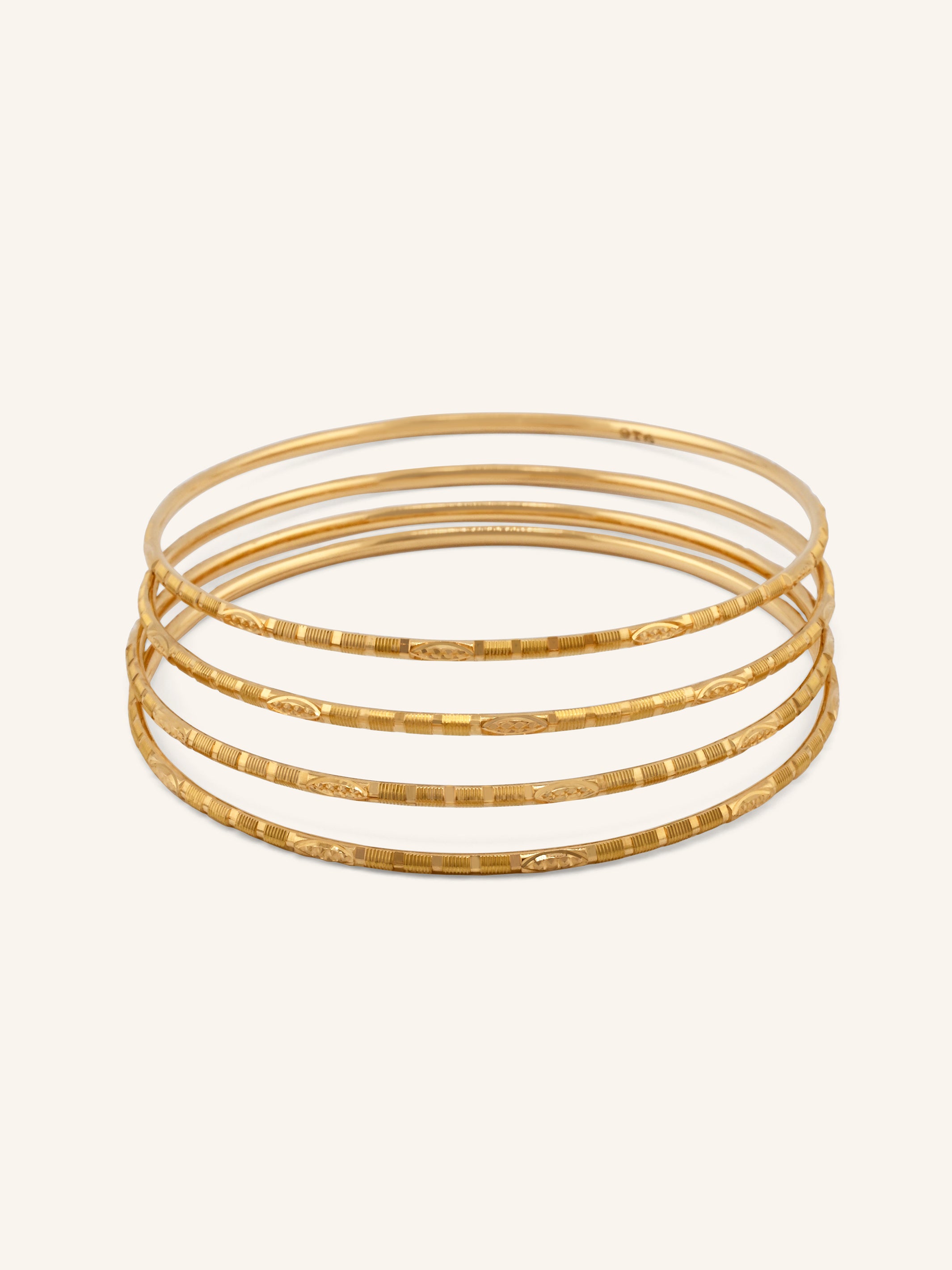 22ct Gold 4 Piece Bangle