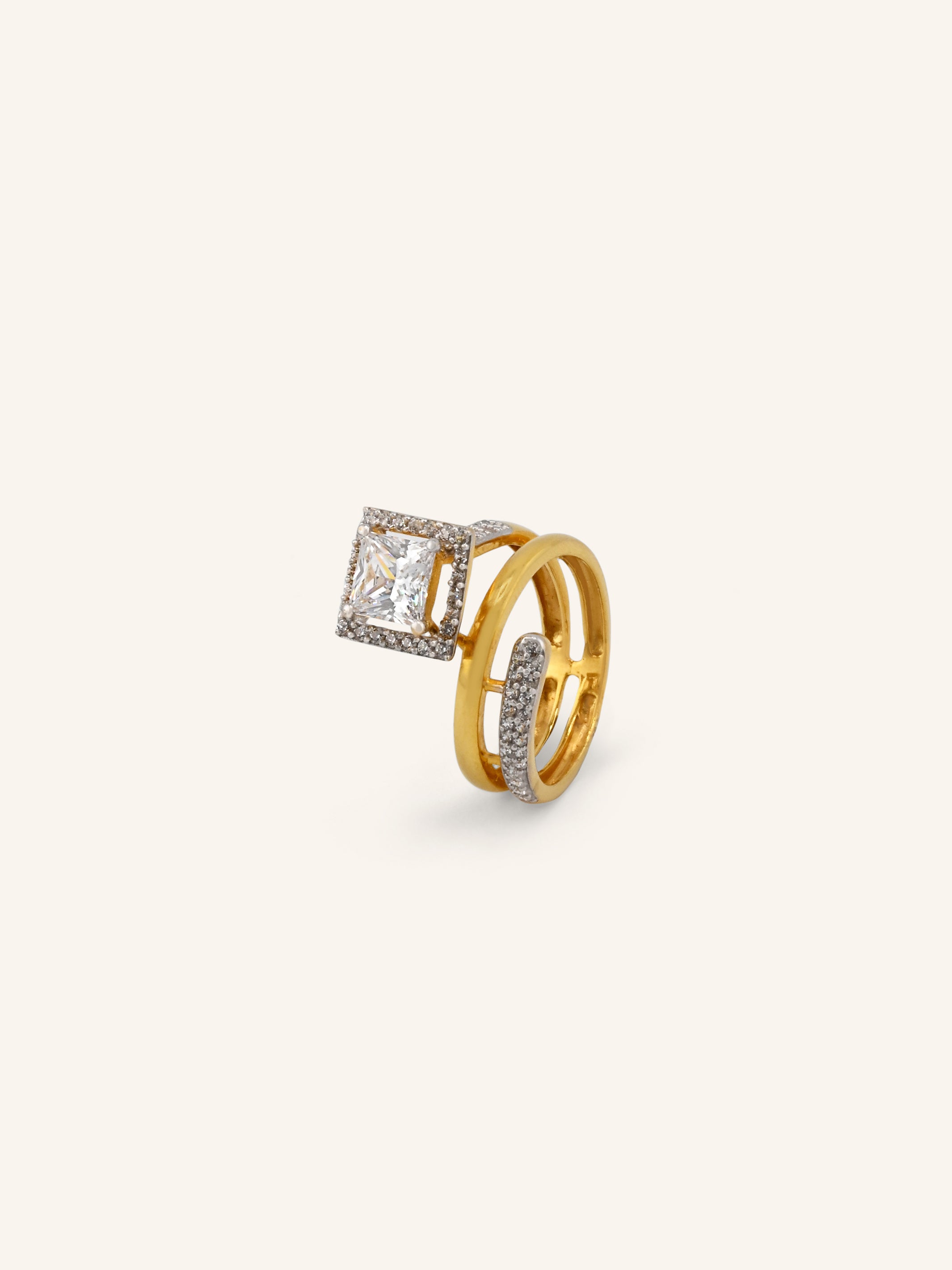 22ct Gold CZ Ladies Ring