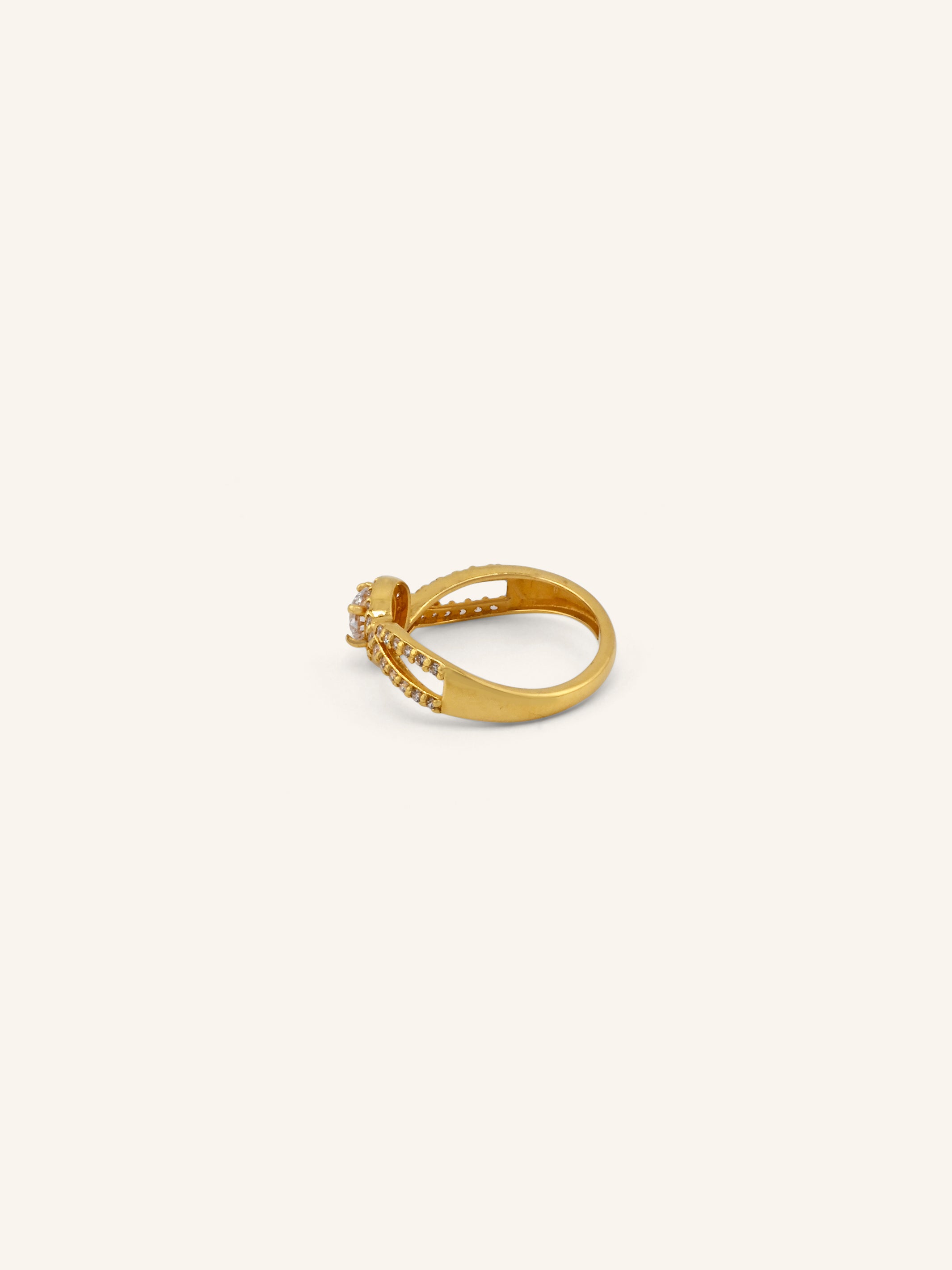 22ct Gold CZ Ladies Ring