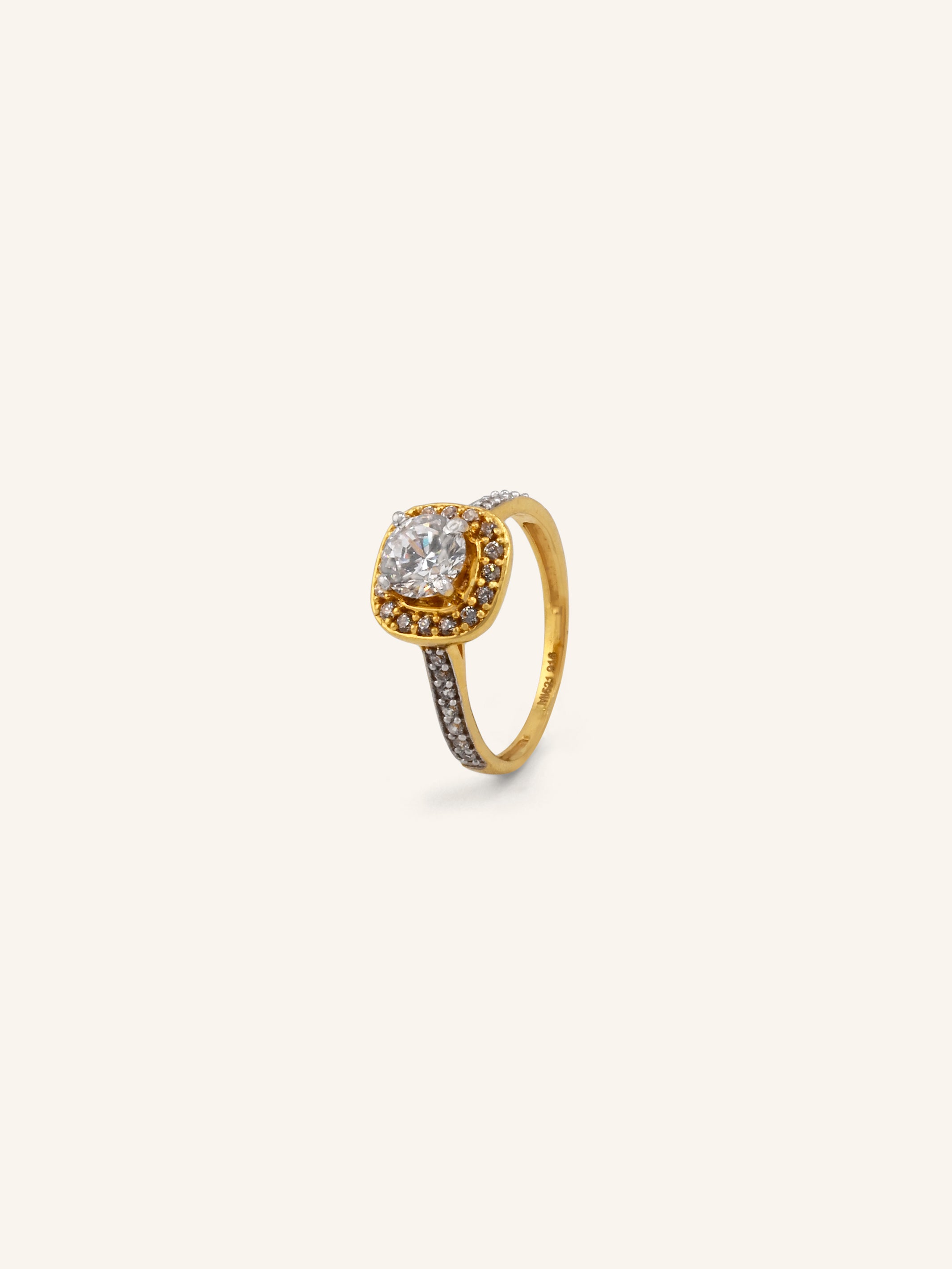 22ct Gold CZ Ladies Ring