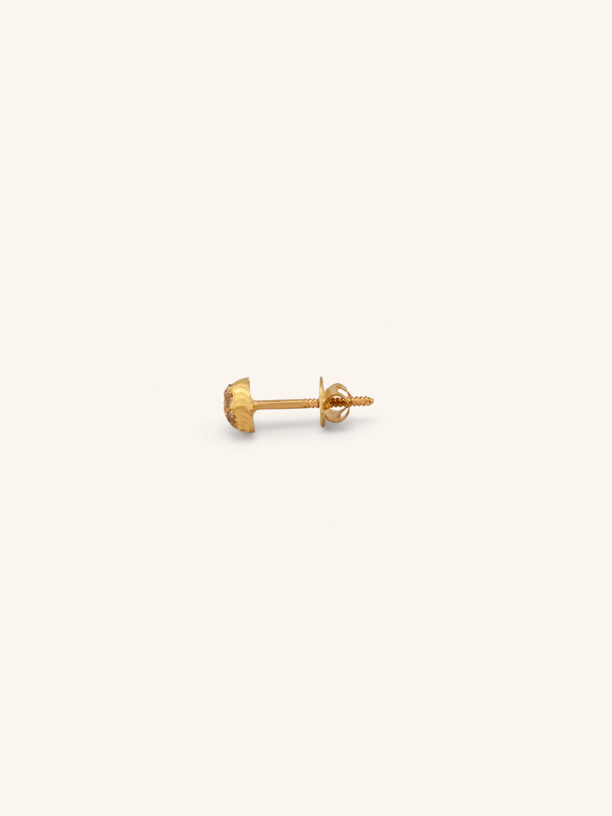 22ct Gold CZ Stud Earrings