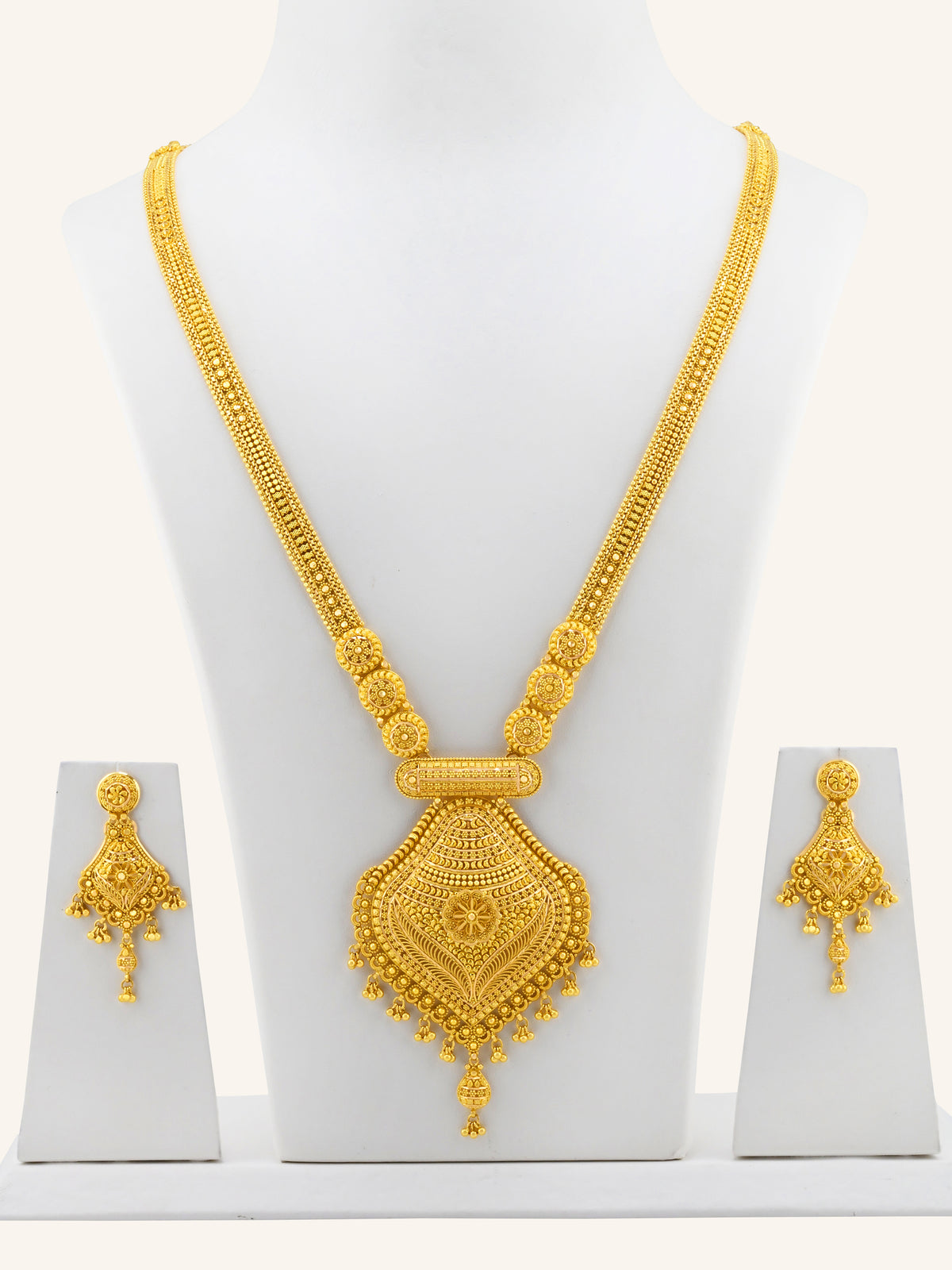 22ct Gold Long Necklace Set