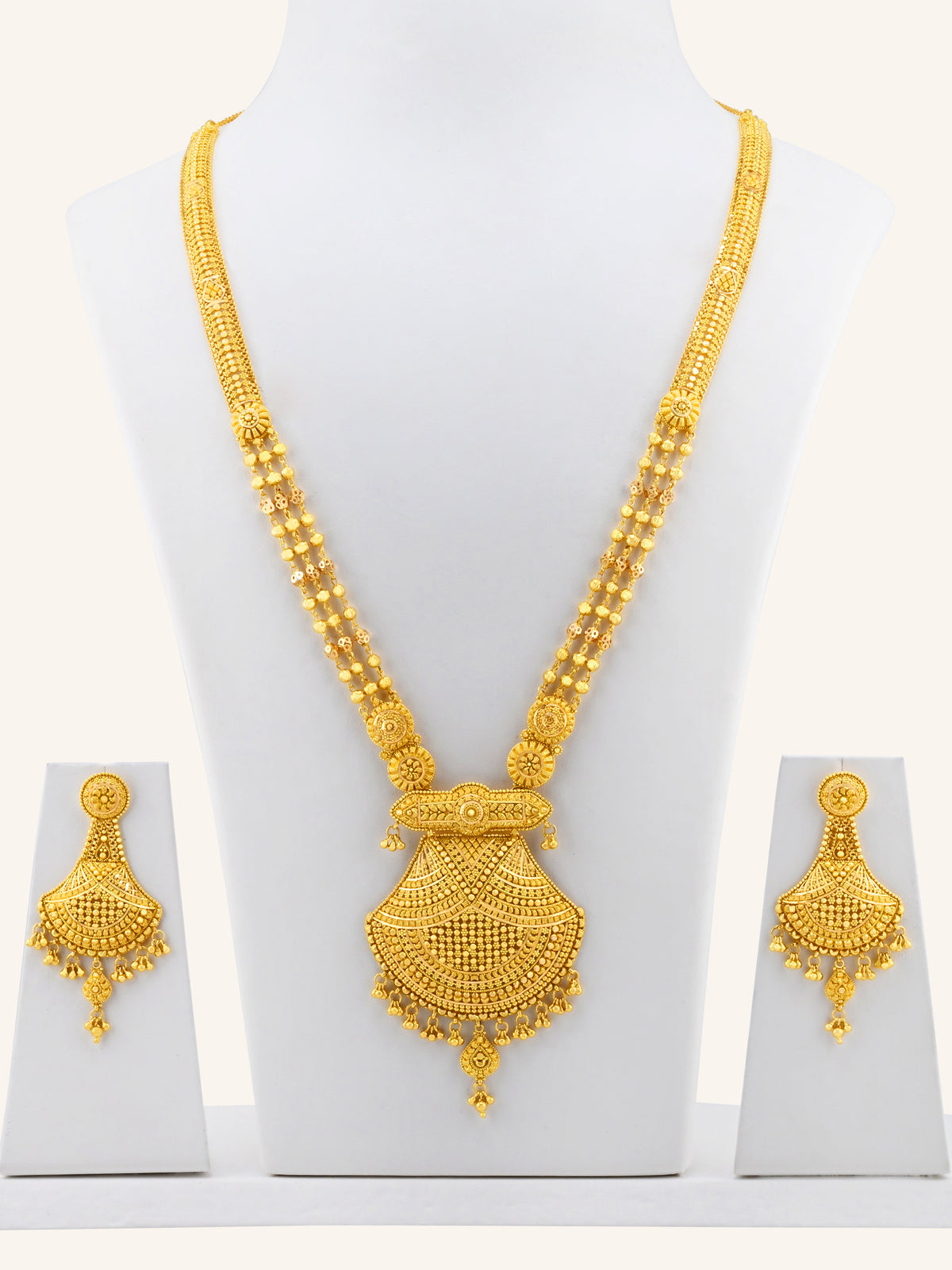 22ct Gold Long Necklace Set