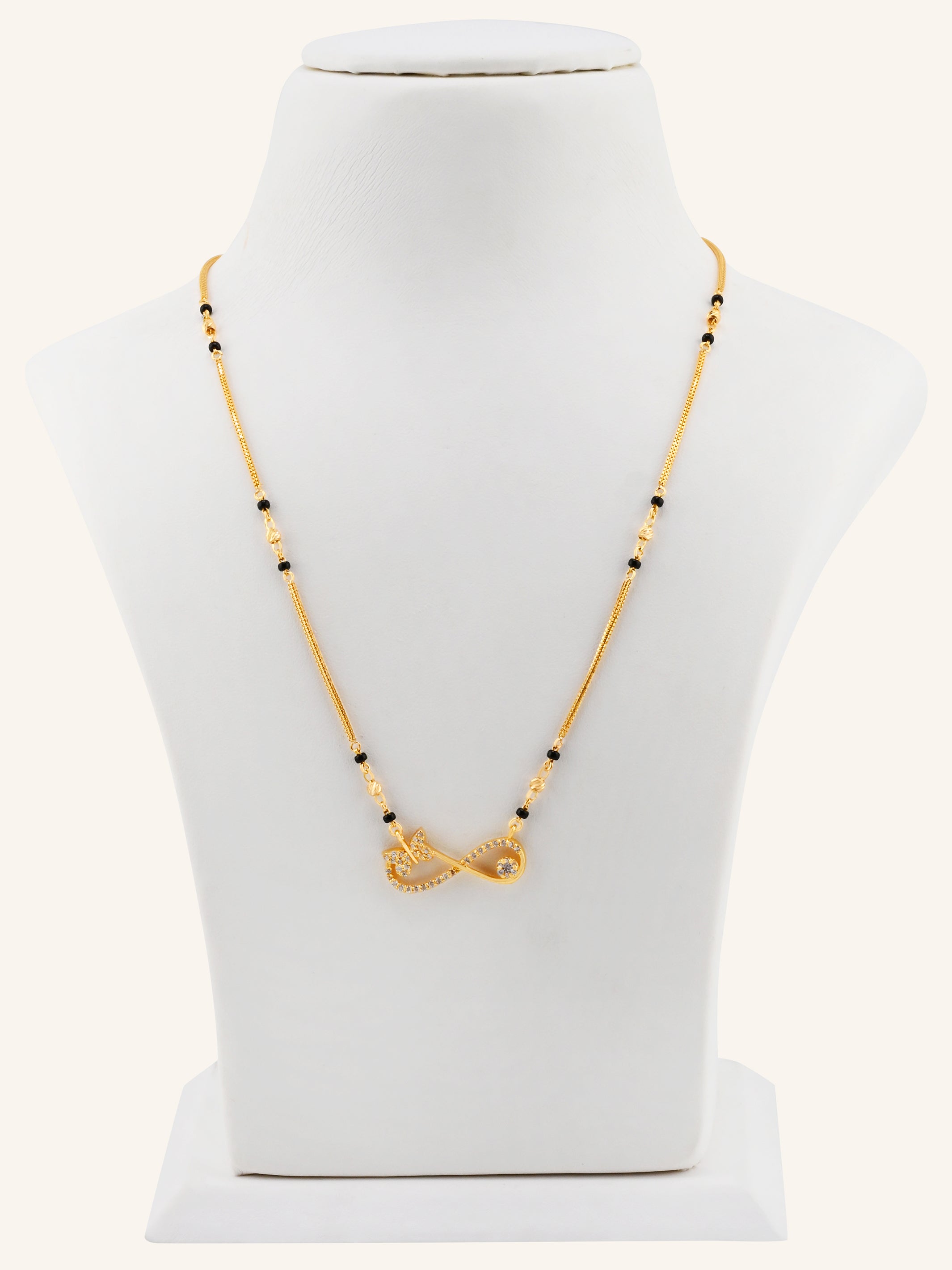 22ct Gold CZ Modern Mangal Sutra
