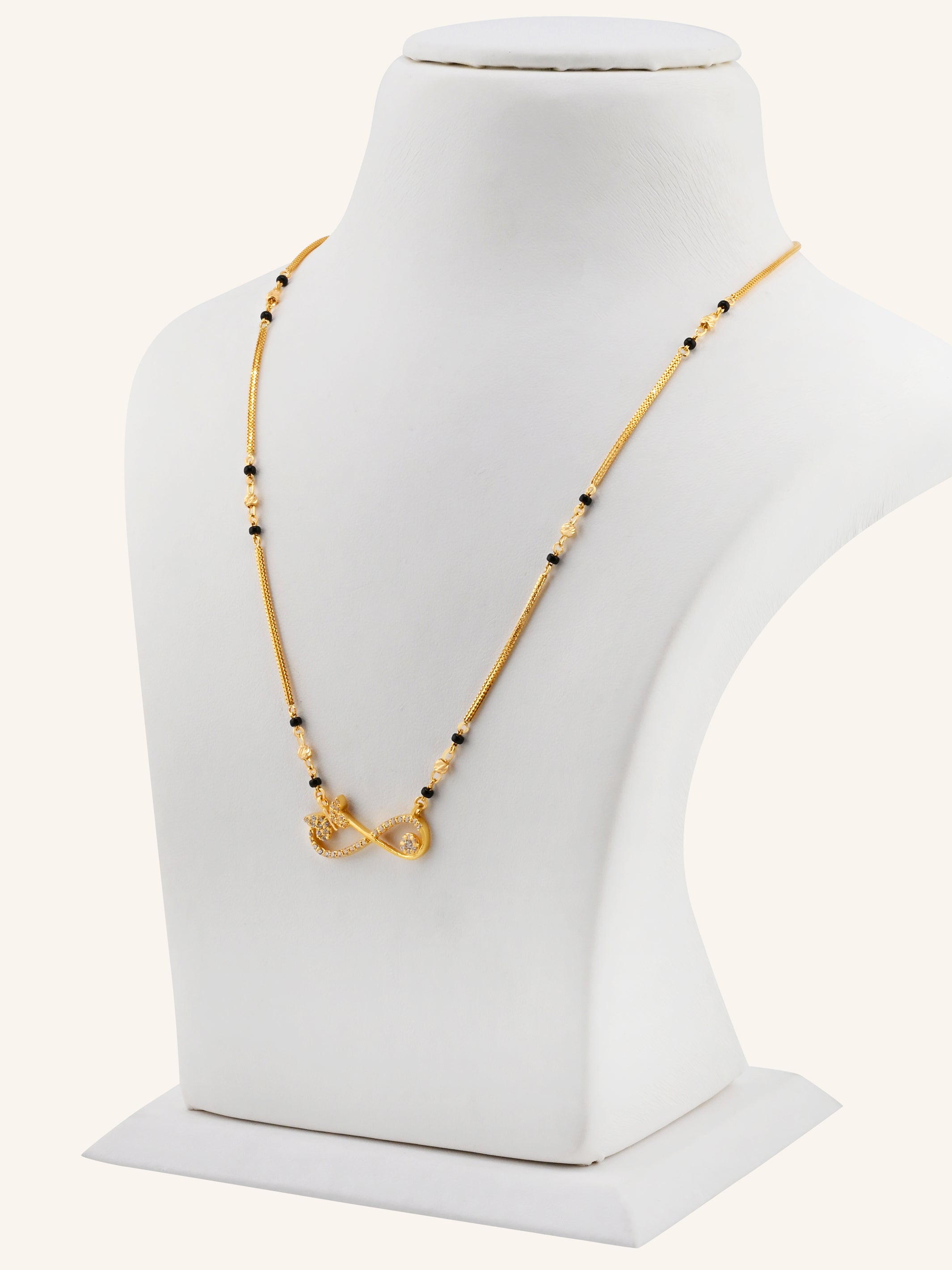 22ct Gold CZ Modern Mangal Sutra