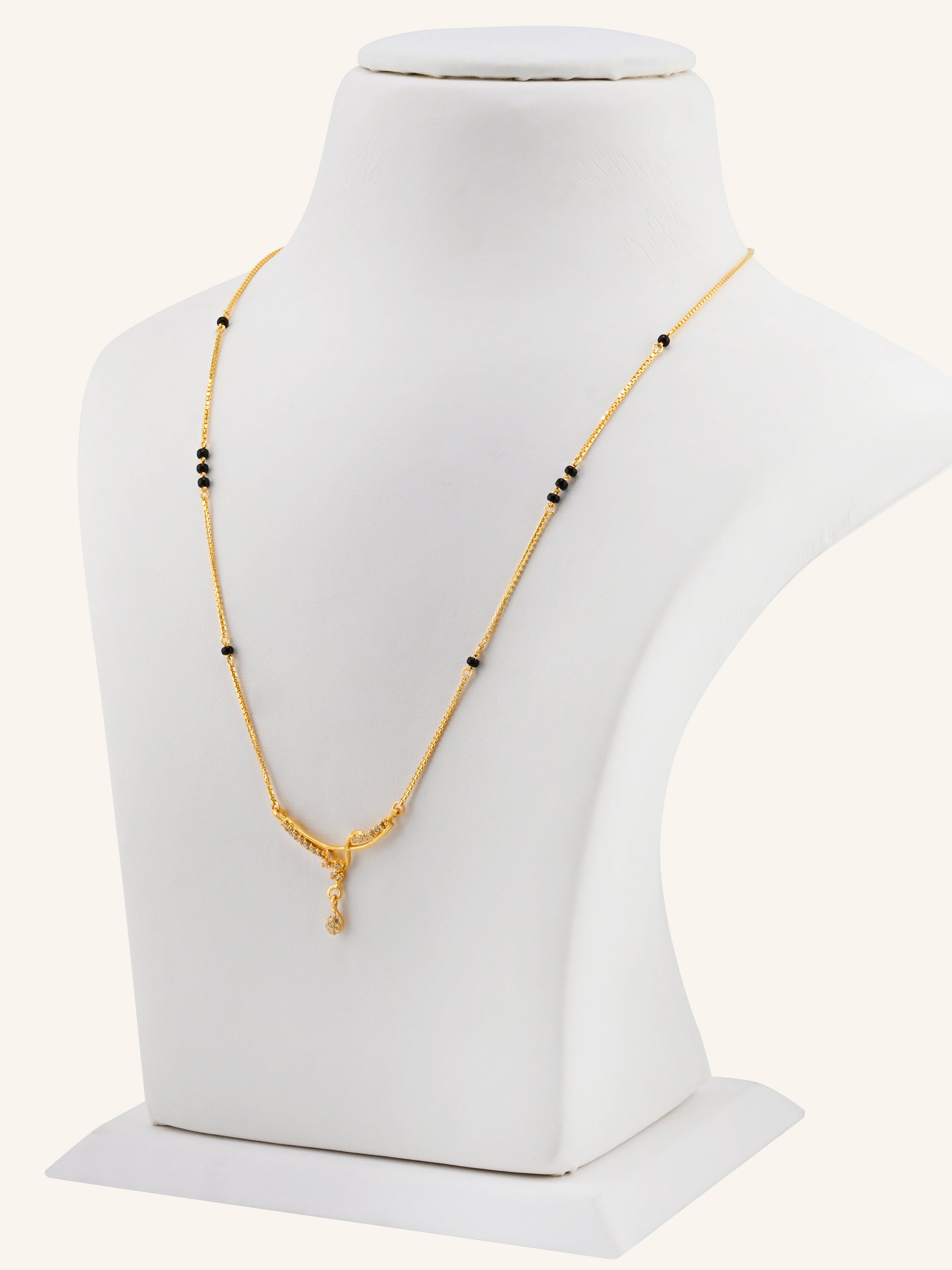 22ct Gold CZ Modern Mangal Sutra