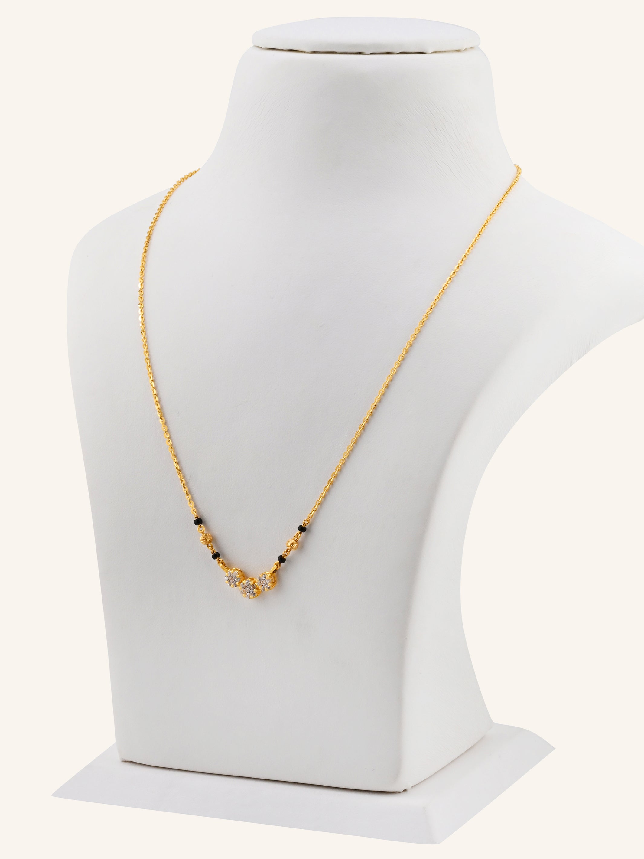 22ct Gold CZ Modern Mangal Sutra