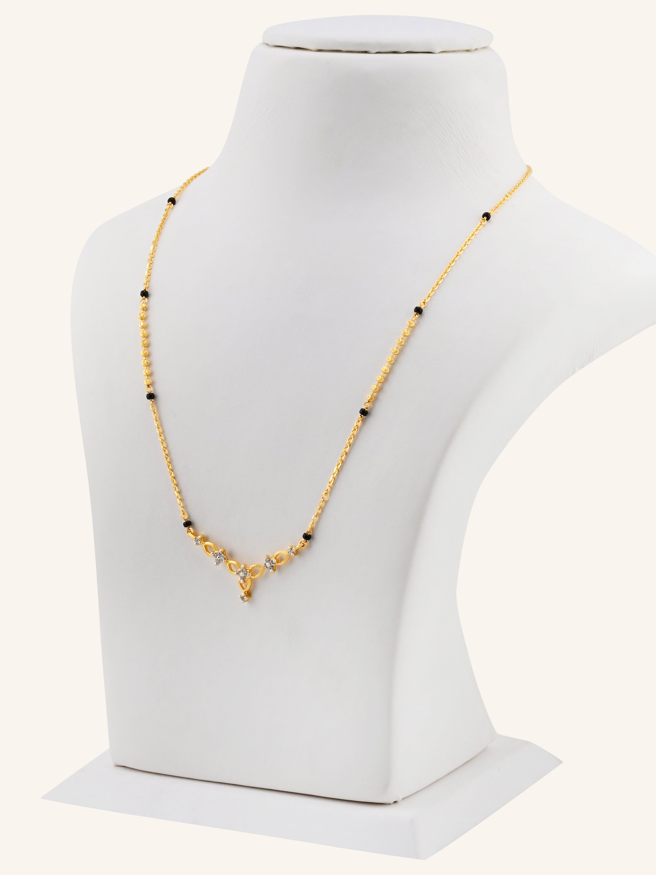 22ct Gold CZ Modern Mangal Sutra