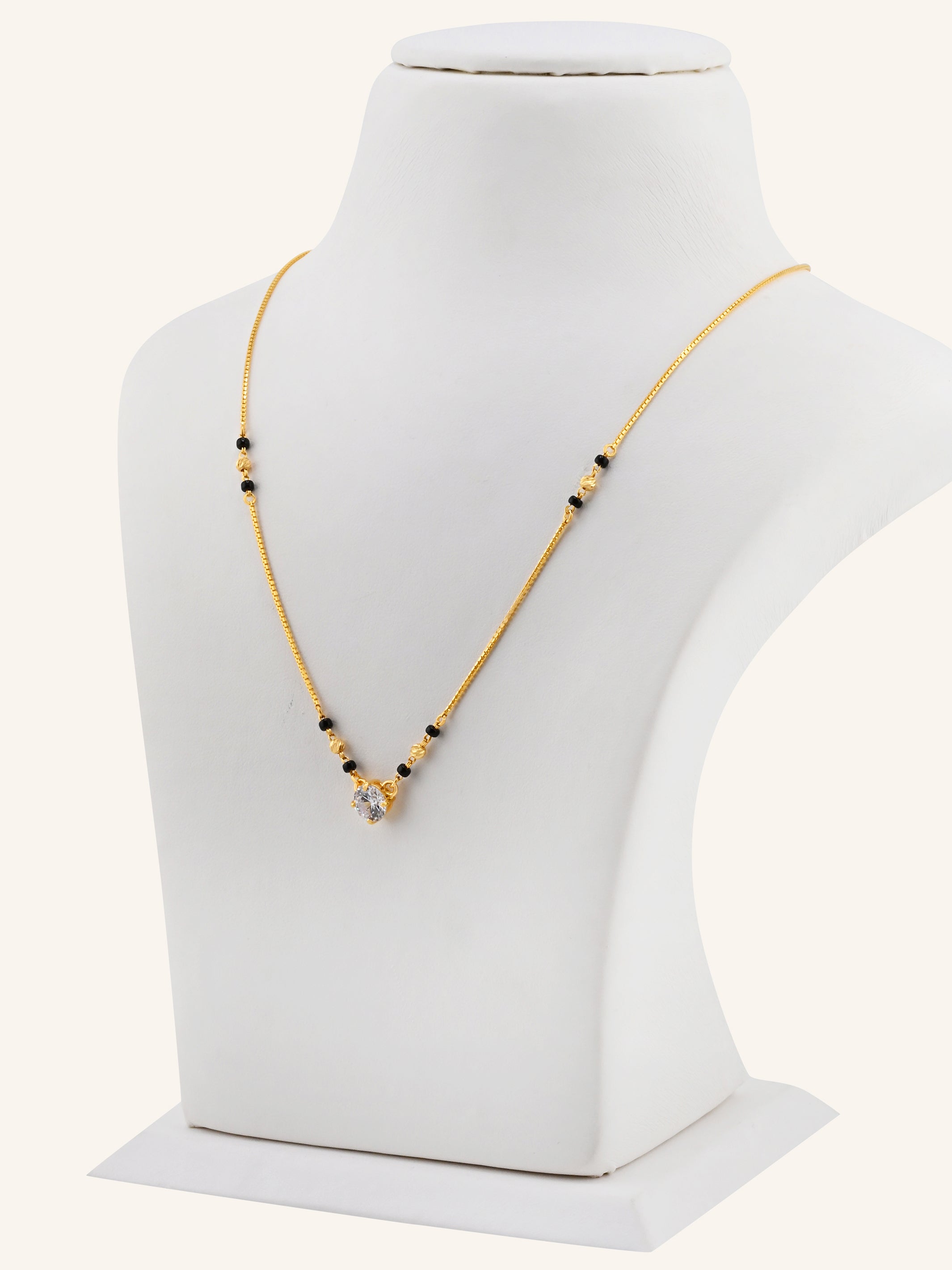 22ct Gold CZ Modern Mangal Sutra