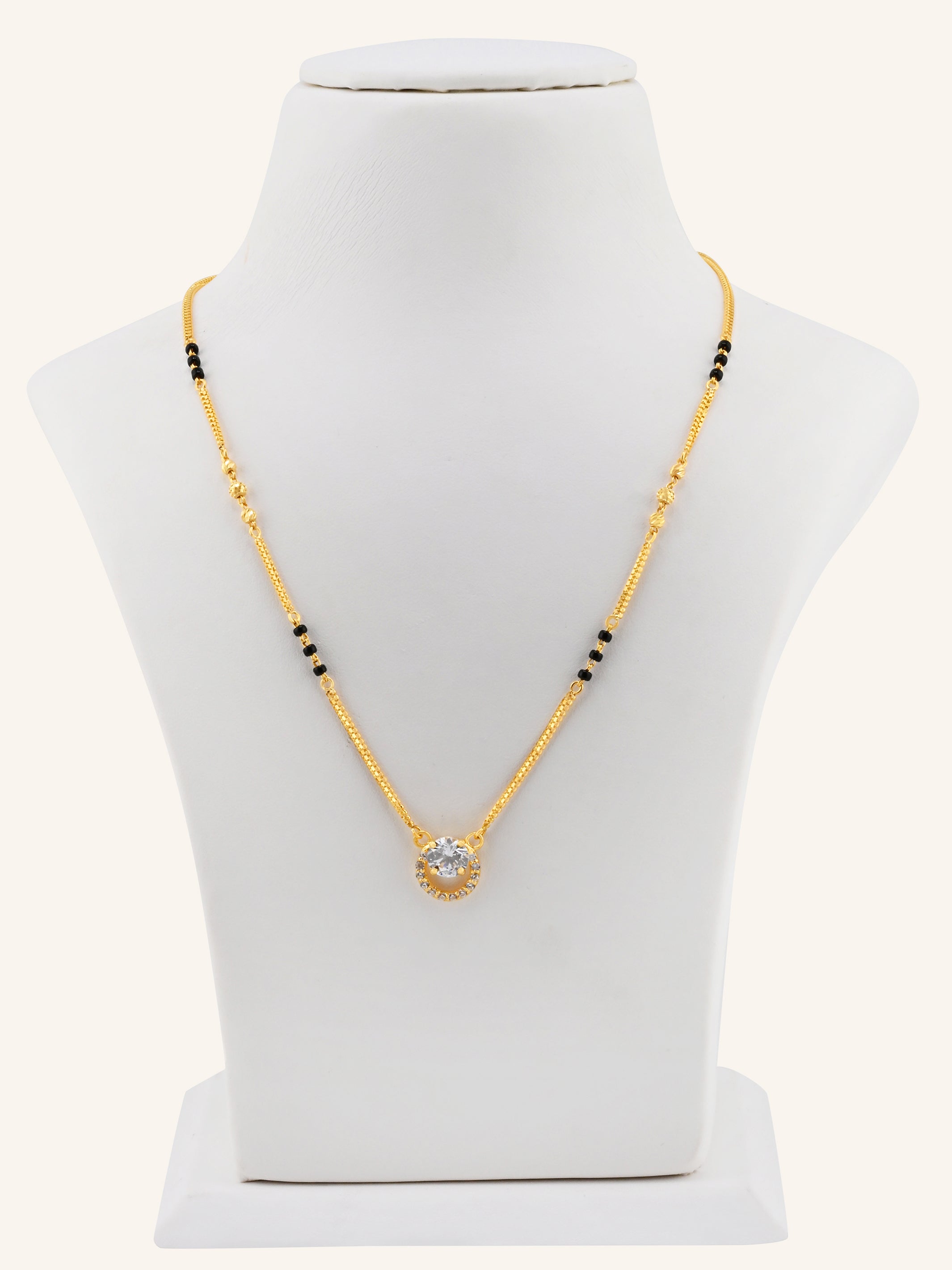 22ct Gold CZ Modern Mangal Sutra