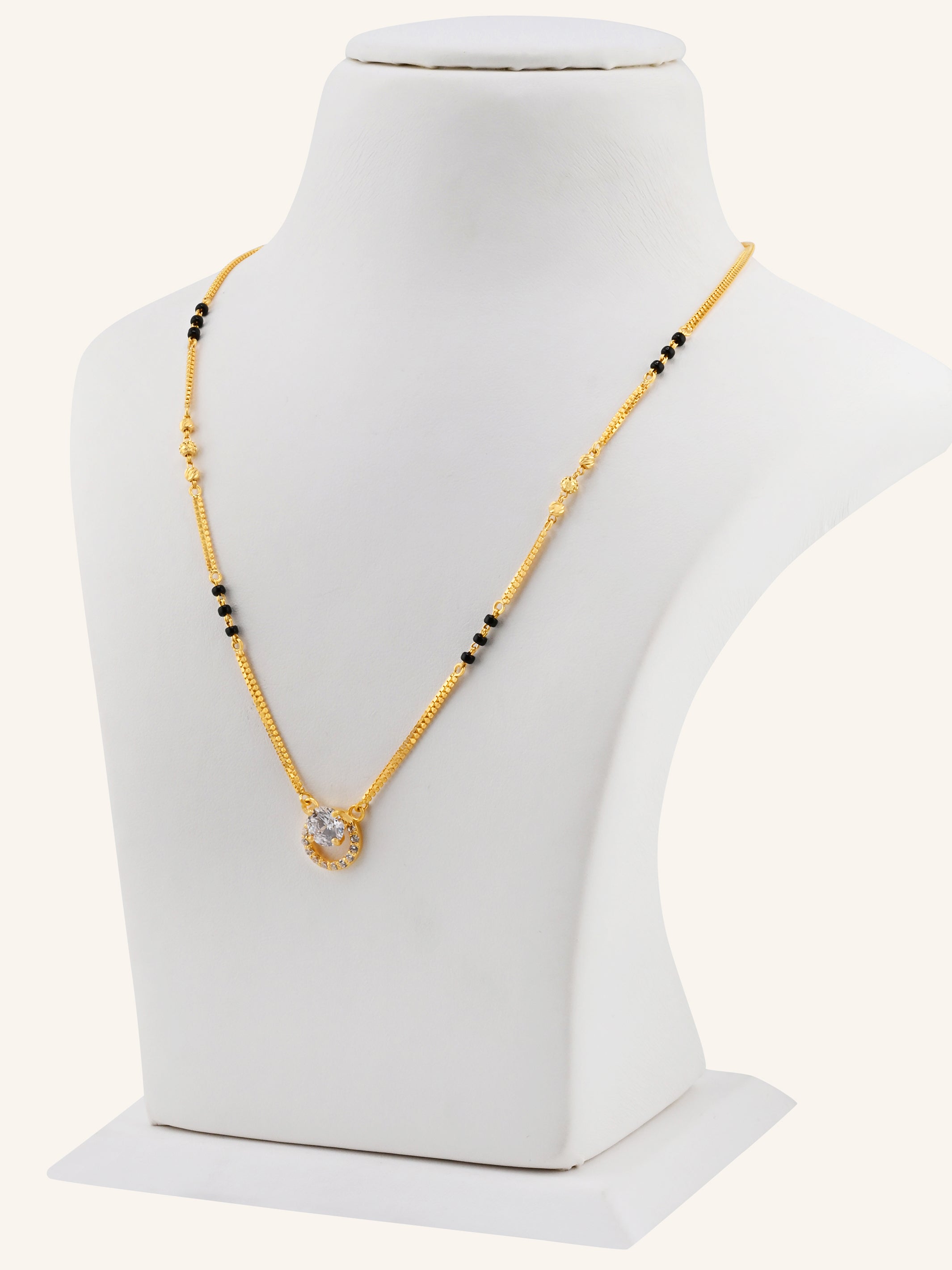 22ct Gold CZ Modern Mangal Sutra