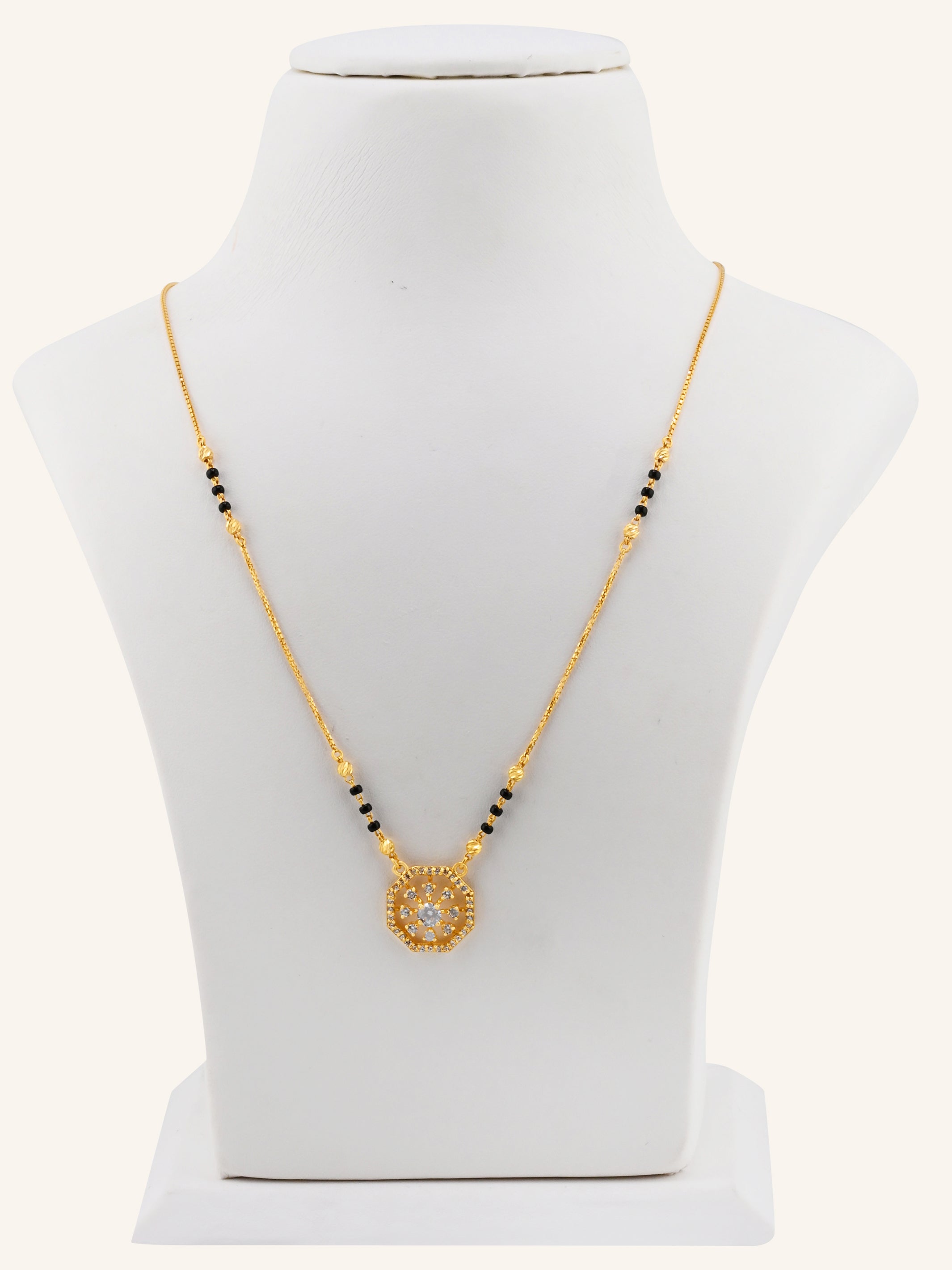 22ct Gold CZ Modern Mangal Sutra