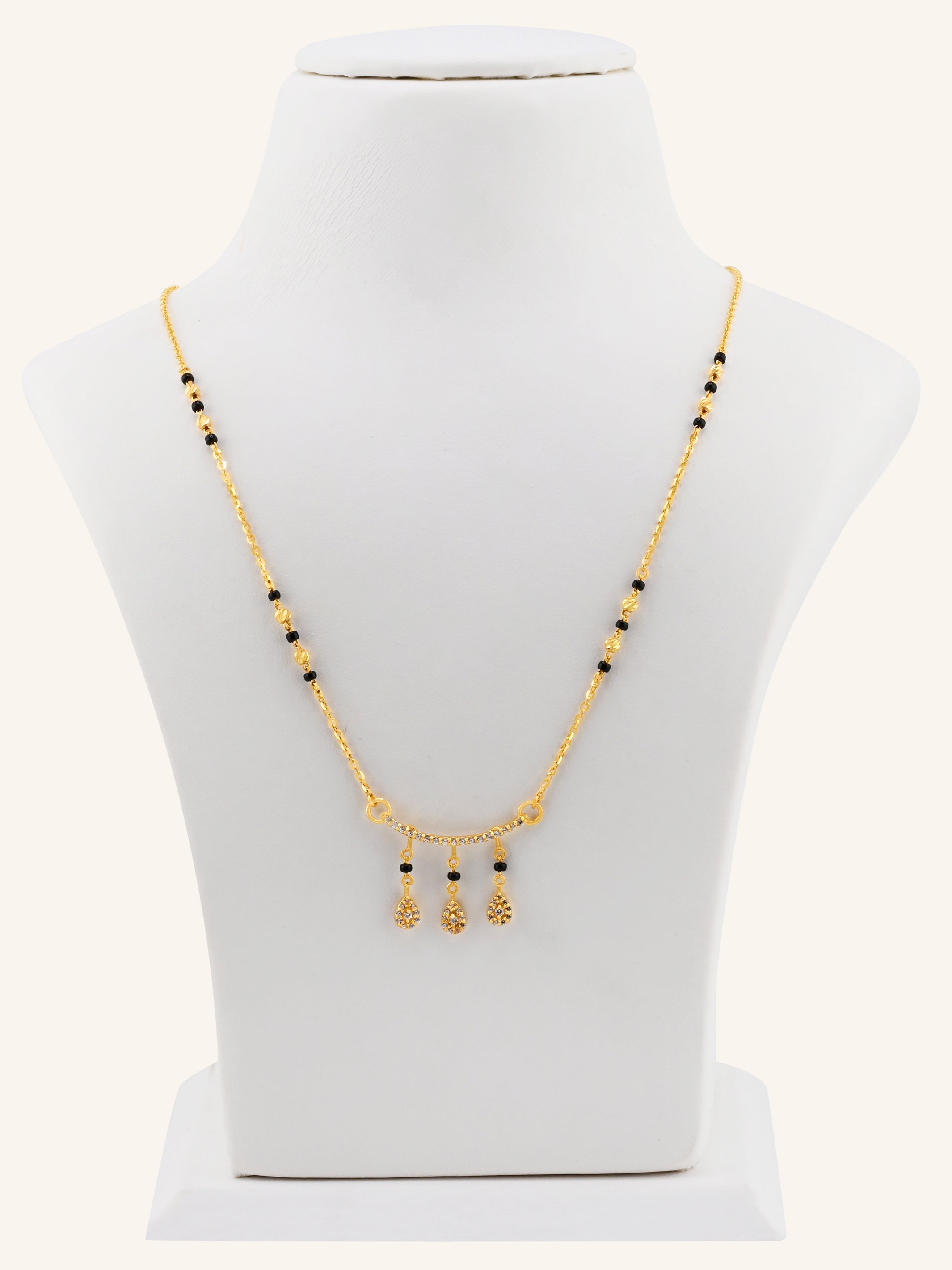 22ct Gold CZ Modern Mangal Sutra