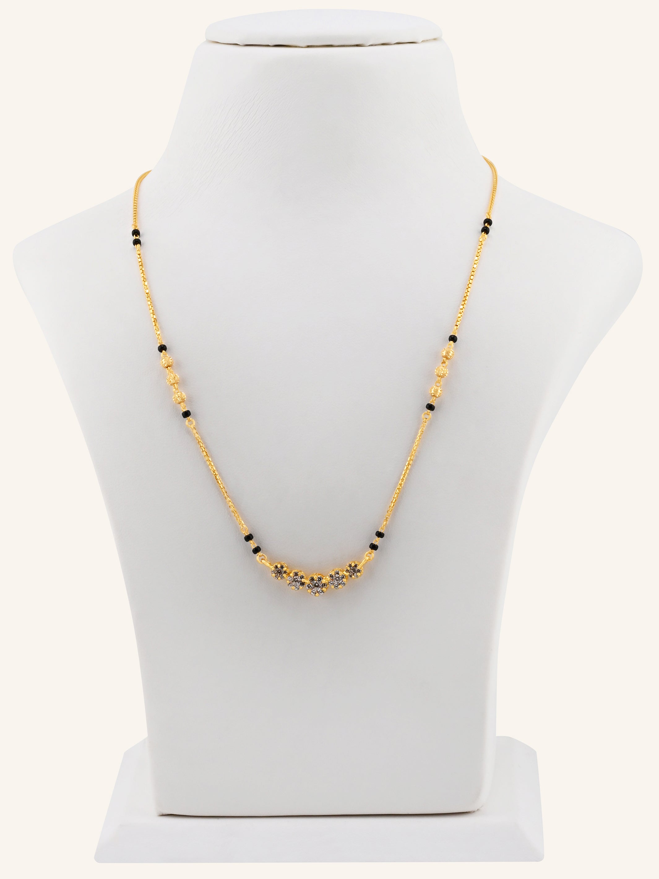 22ct Gold CZ Modern Mangal Sutra