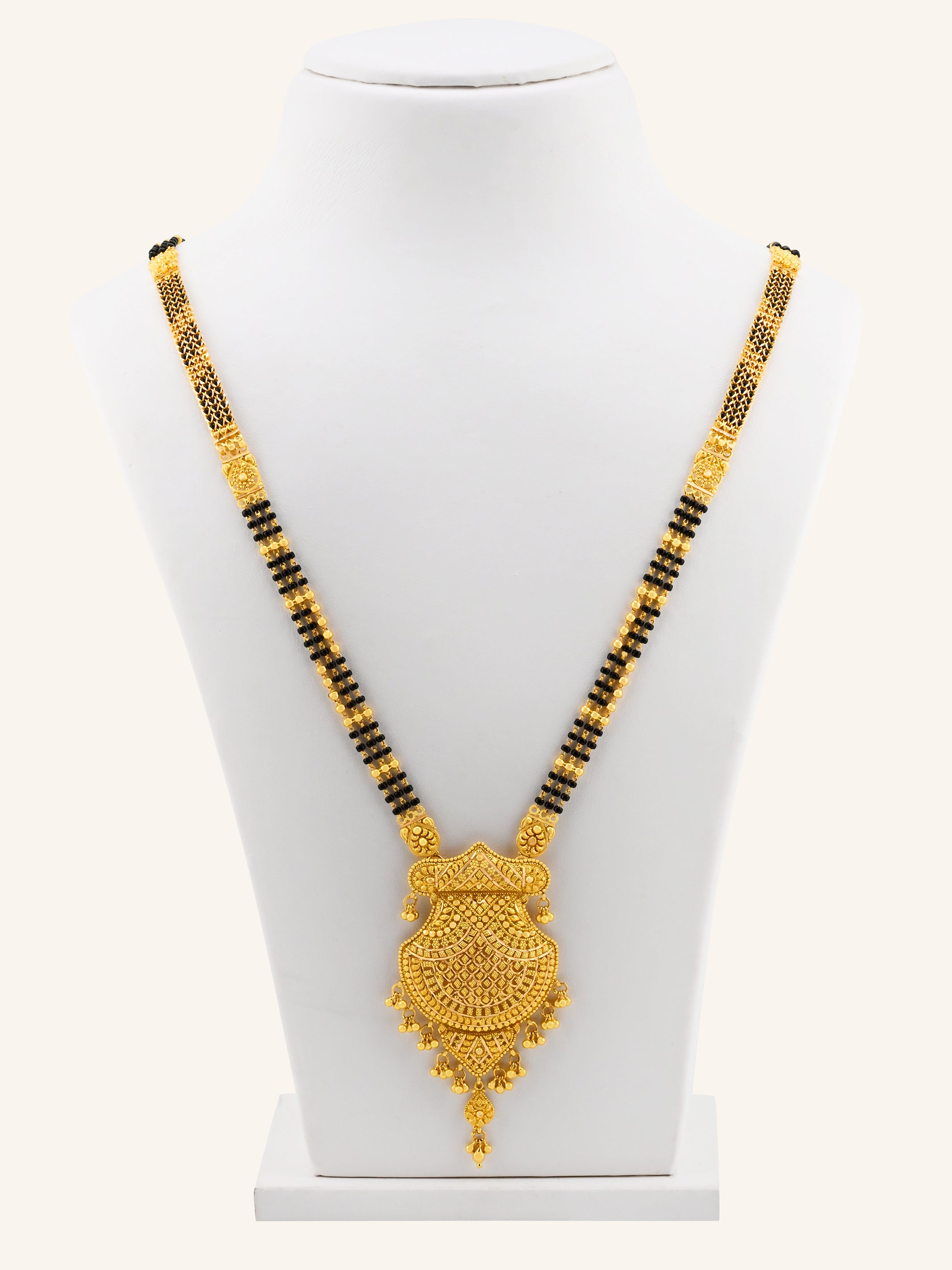22ct Gold 3 Row Long Mangal Sutra