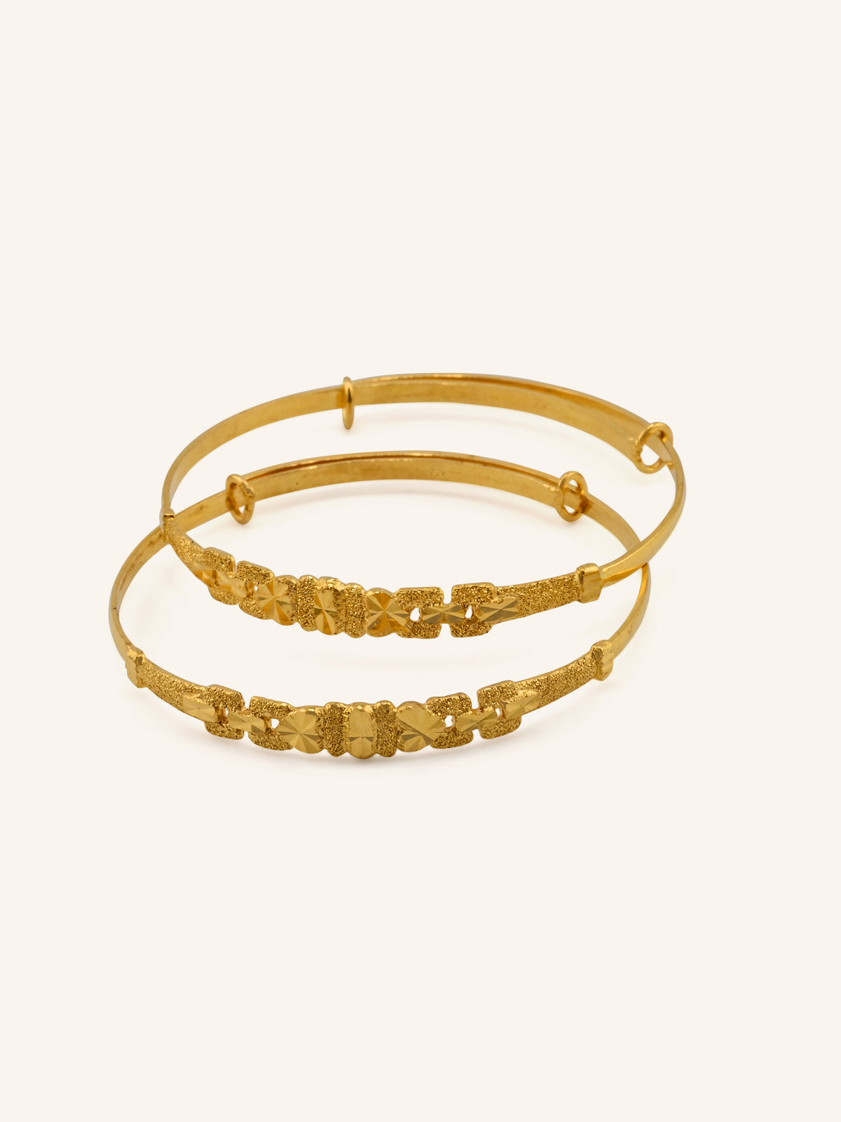22ct Gold Adjustable Pair Baby Bangle
