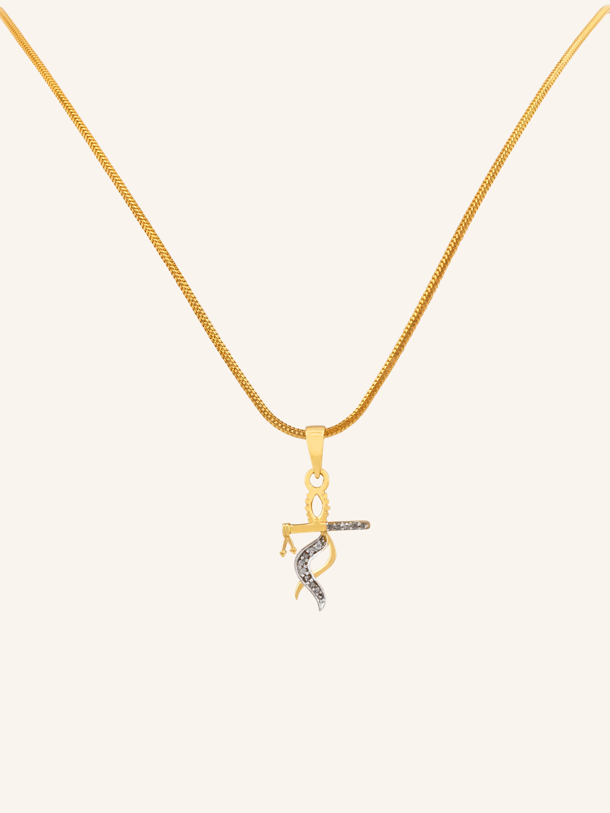 22ct Gold CZ Basuri Pendant