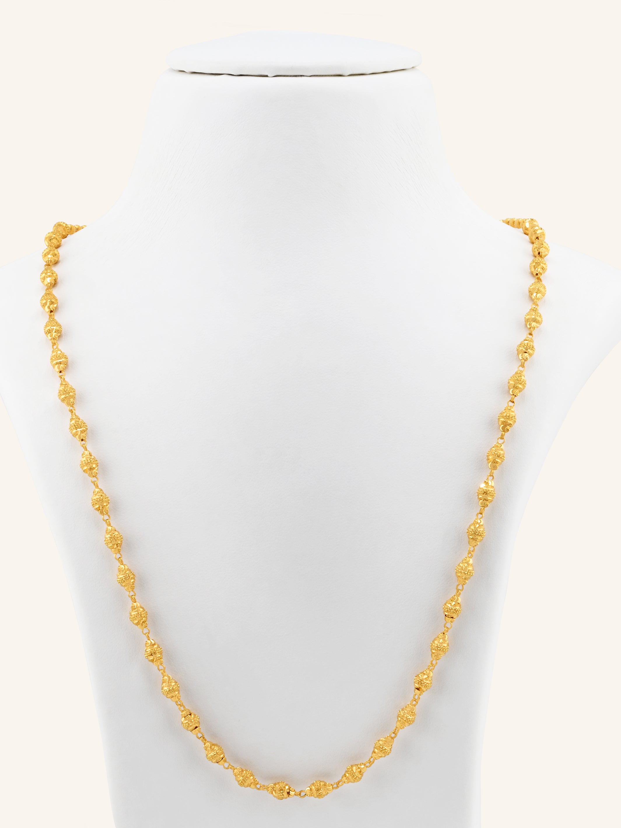 22ct Gold Ball Mala Fancy Chain