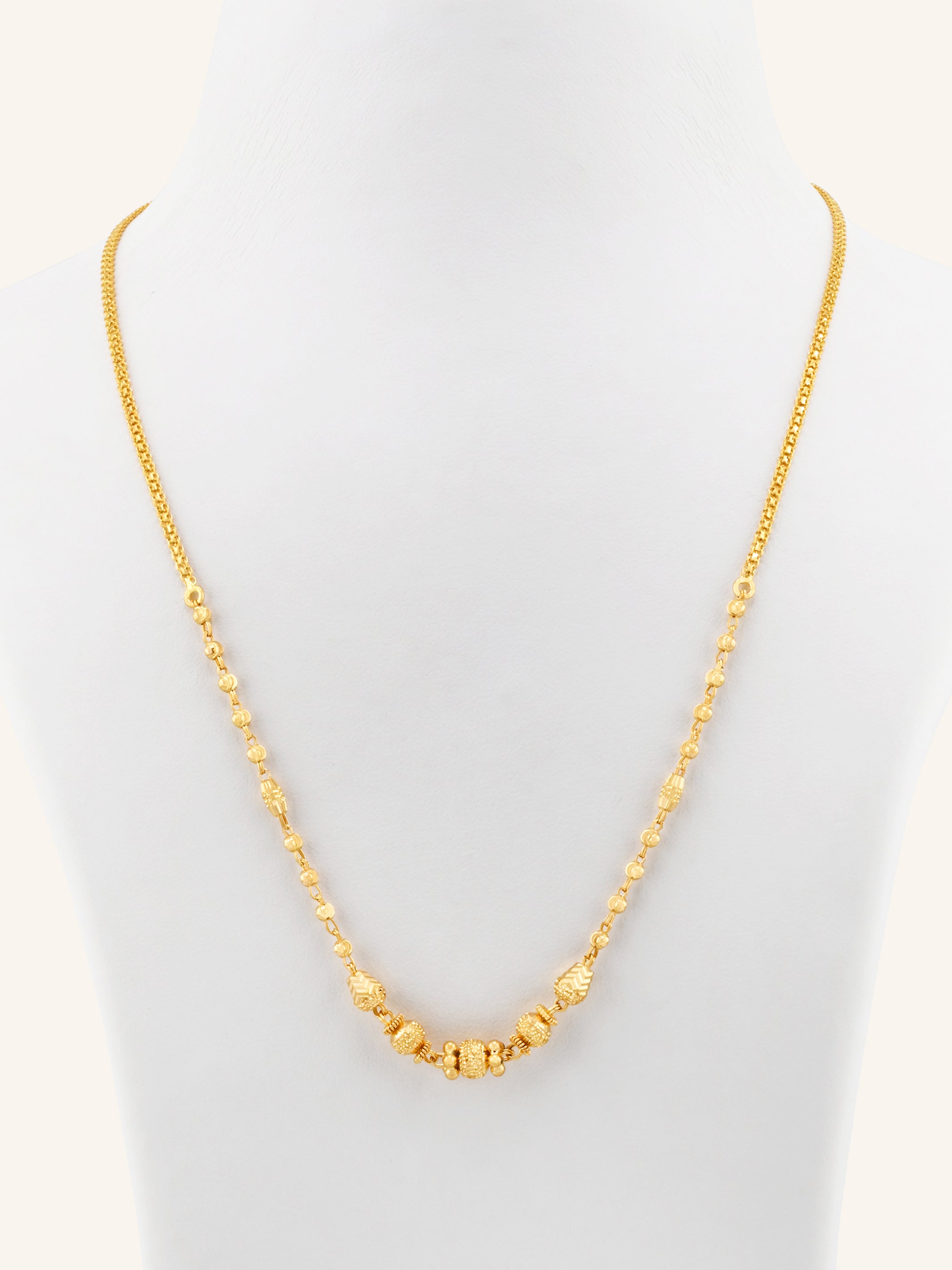 22ct Gold Ball Mala Chain
