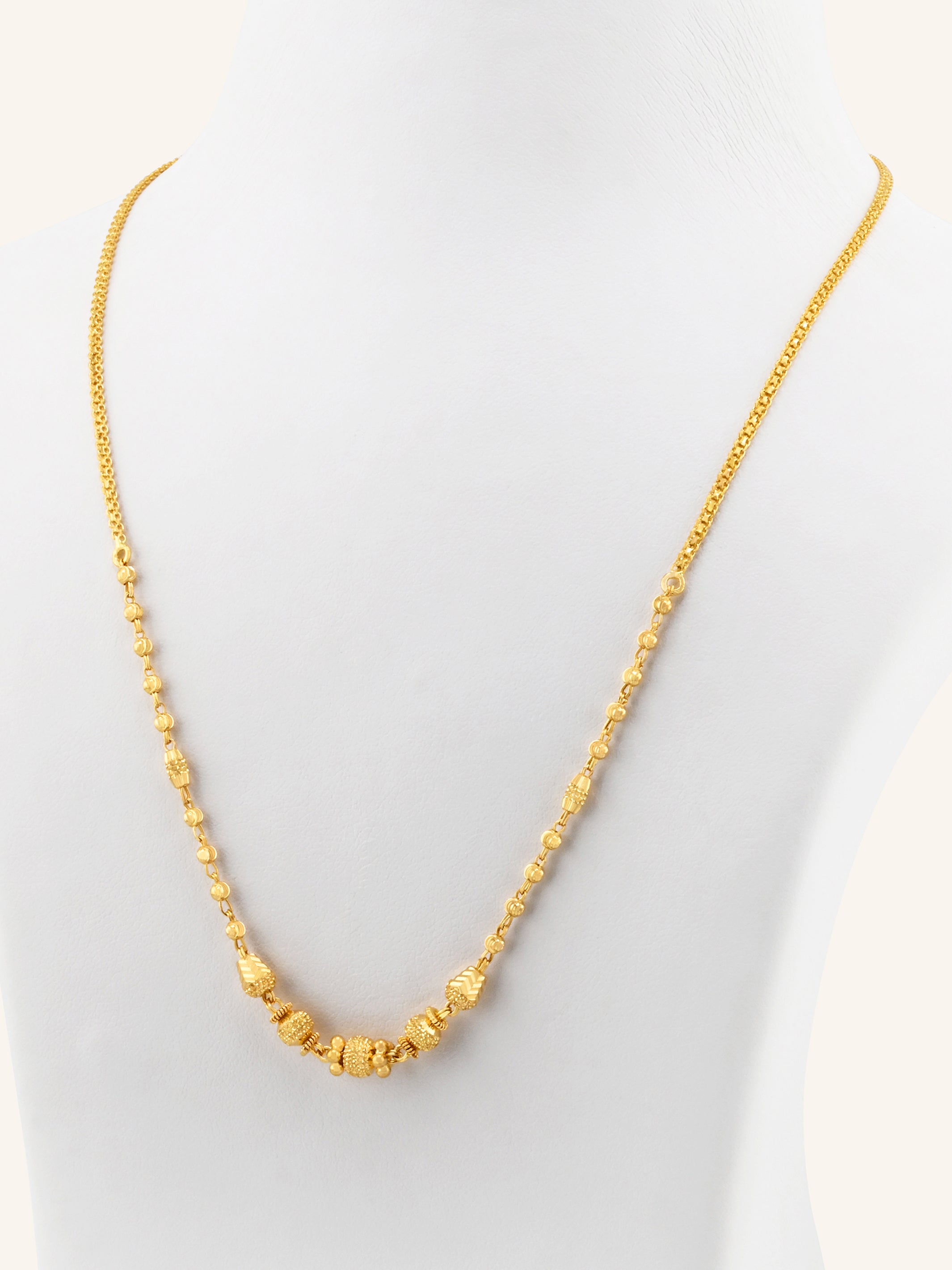 22ct Gold Ball Mala Chain