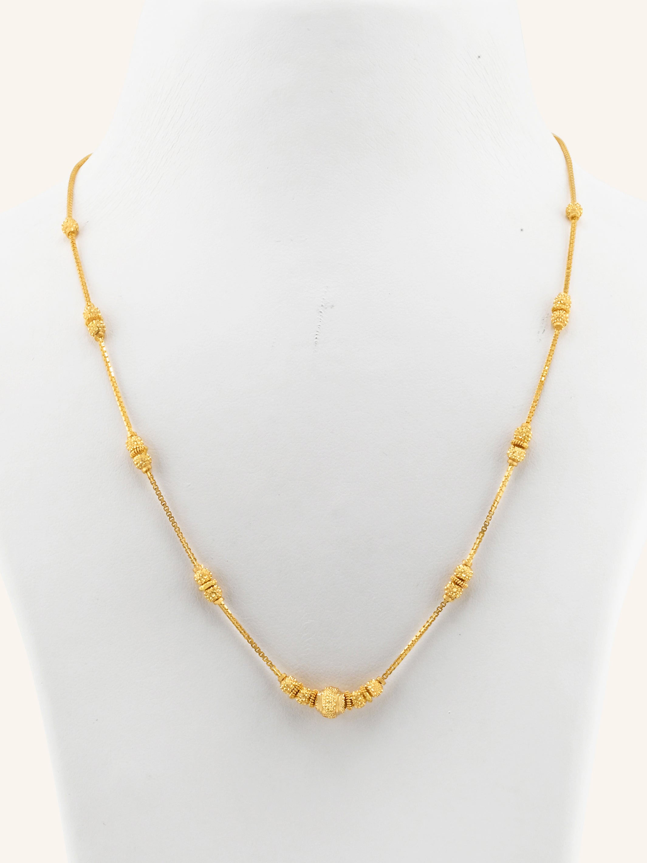 22ct Gold Ball Mala Chain
