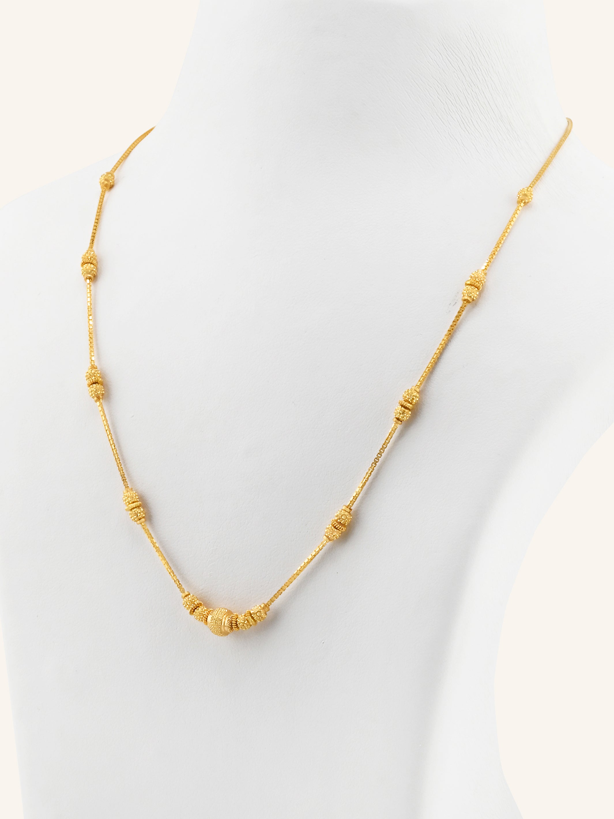 22ct Gold Ball Mala Chain