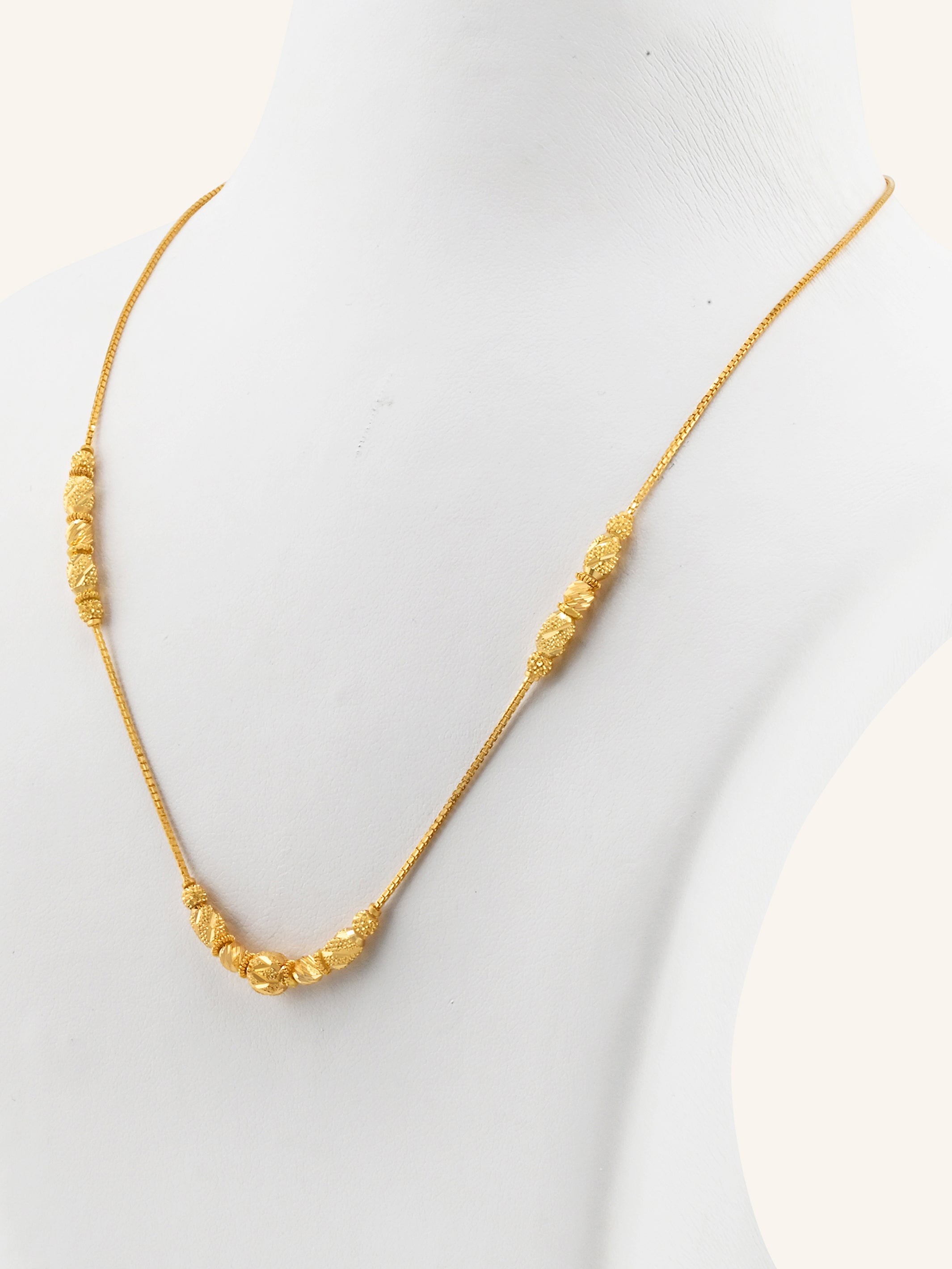 22ct Gold Ball Mala Chain