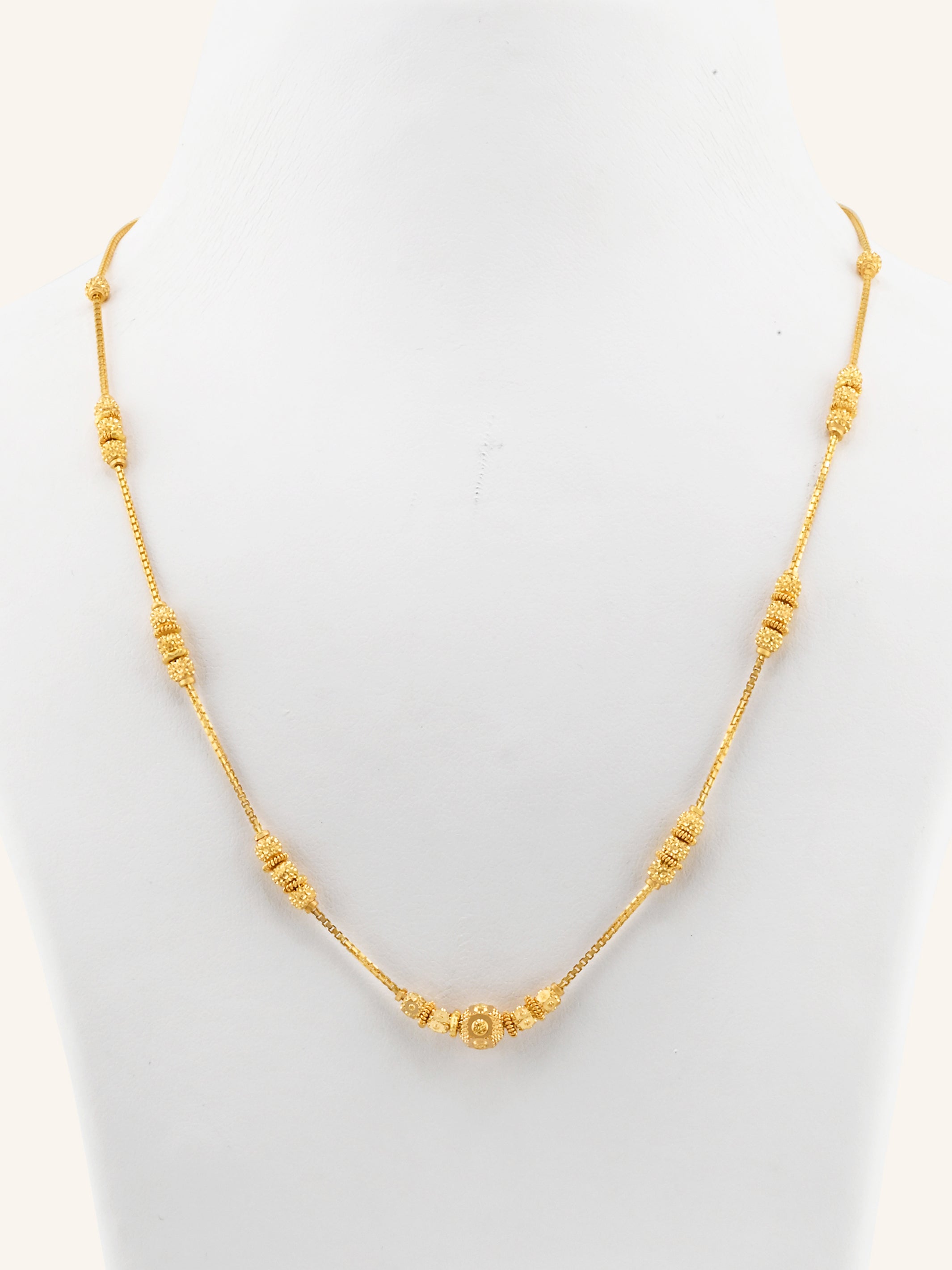 22ct Gold Ball Mala Chain