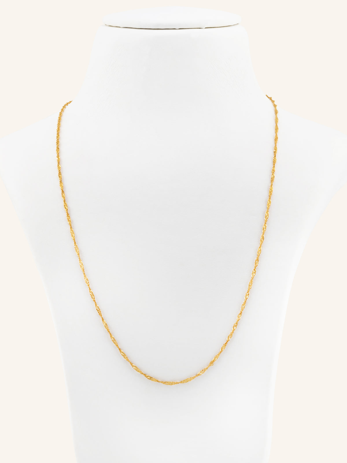 22ct Gold Twisted Chain - 45 cm
